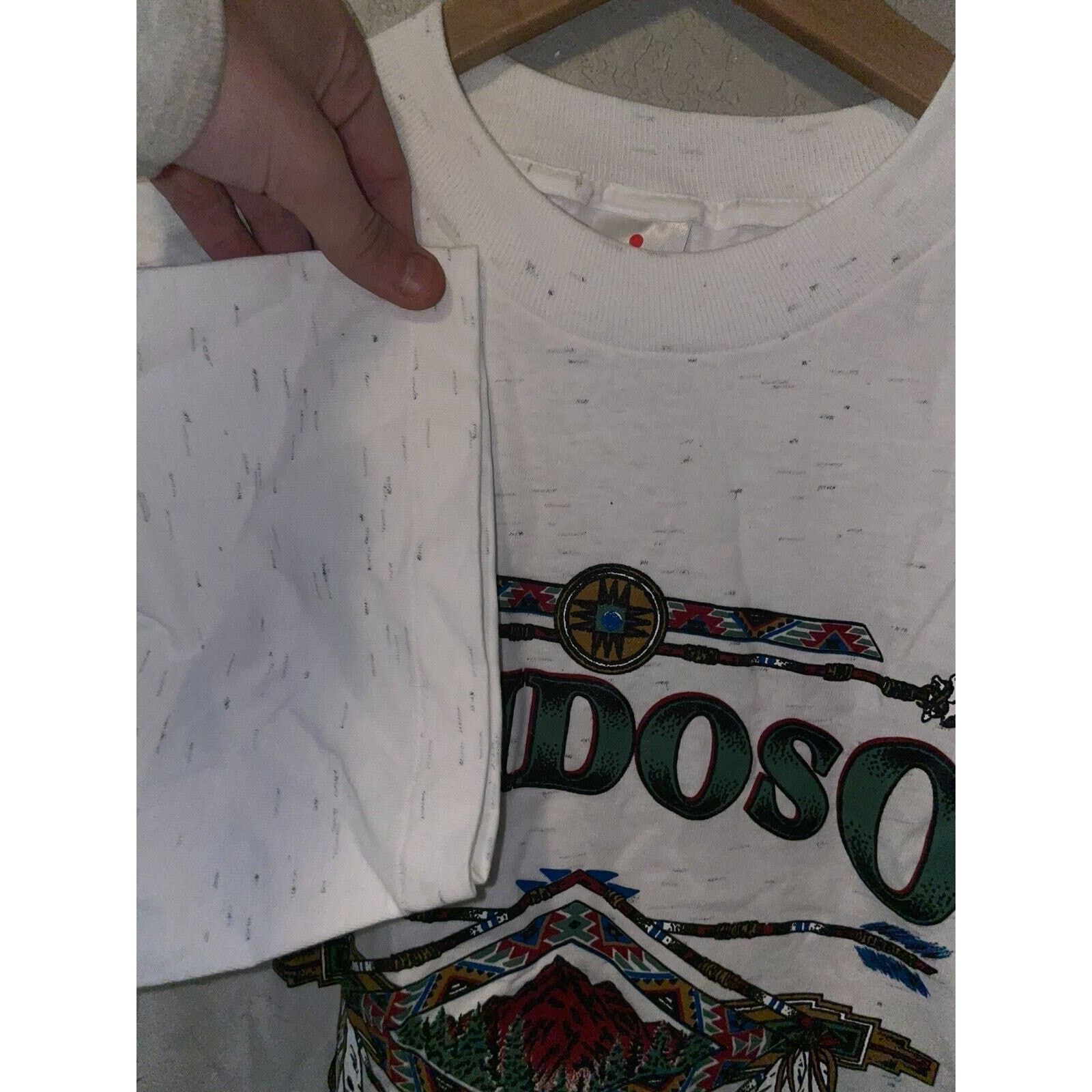 Vintage Vintage New Mexico Shirt Ruidoso Nature Speckled White L Tee Size US L / EU 52-54 / 3 - 7 Thumbnail