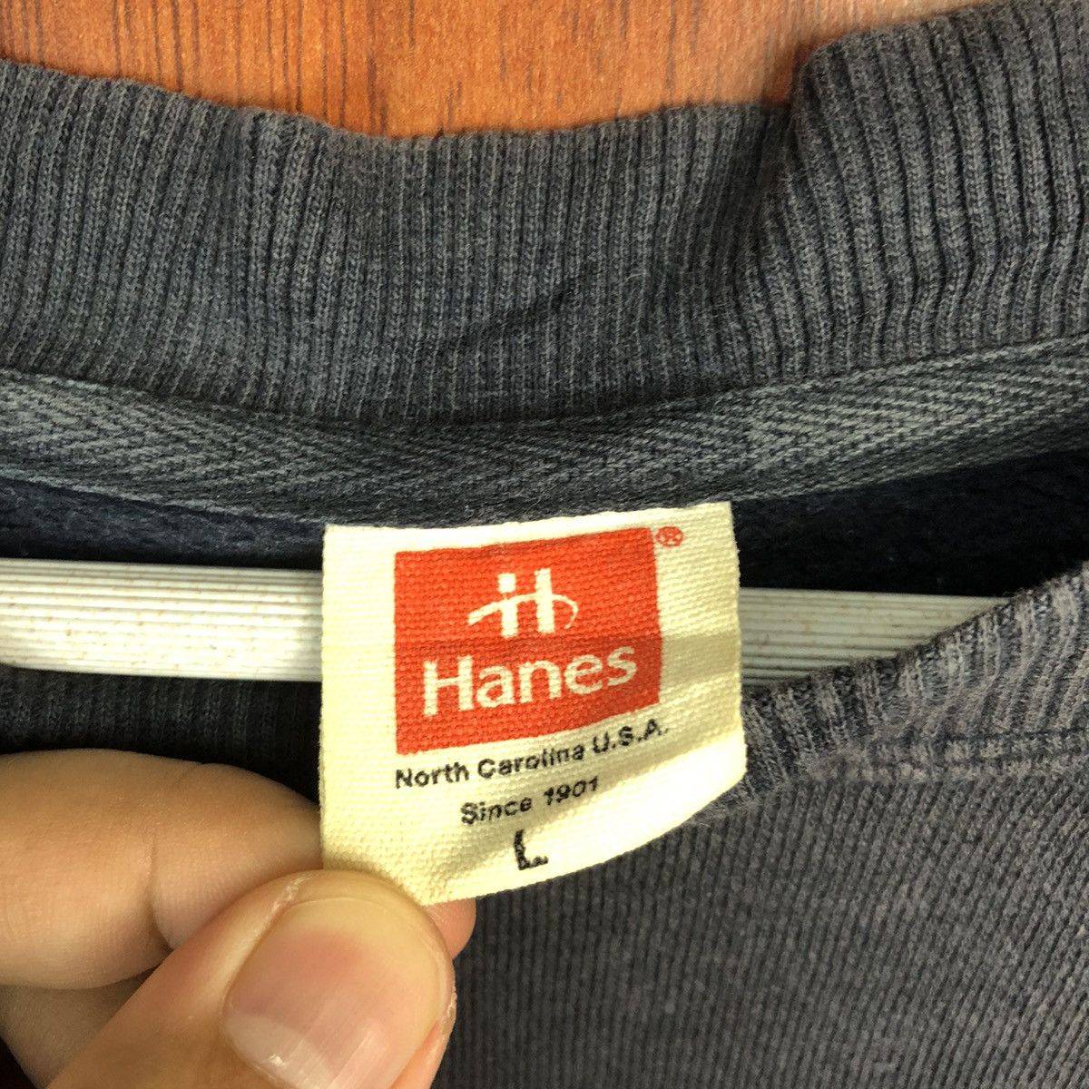 Hanes × Vintage Hanes Dark Blue Sweatshirt #7548 Size US XL / EU 56 / 4 - 9 Thumbnail