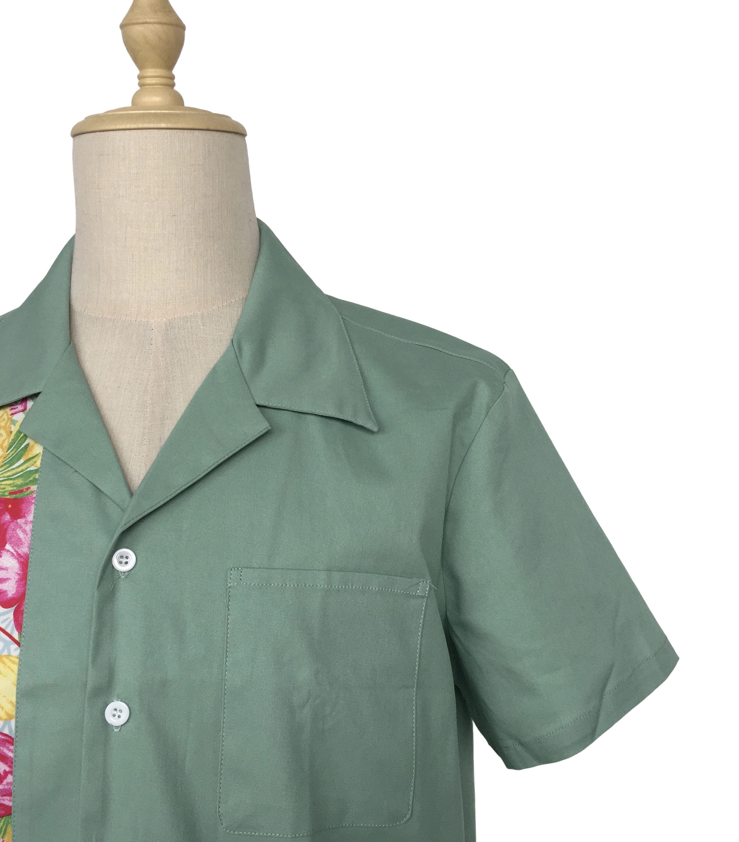 Other Mint Green Bowling Shirts Flamingo Panel Vintage Style Size US XL / EU 56 / 4 - 6 Thumbnail