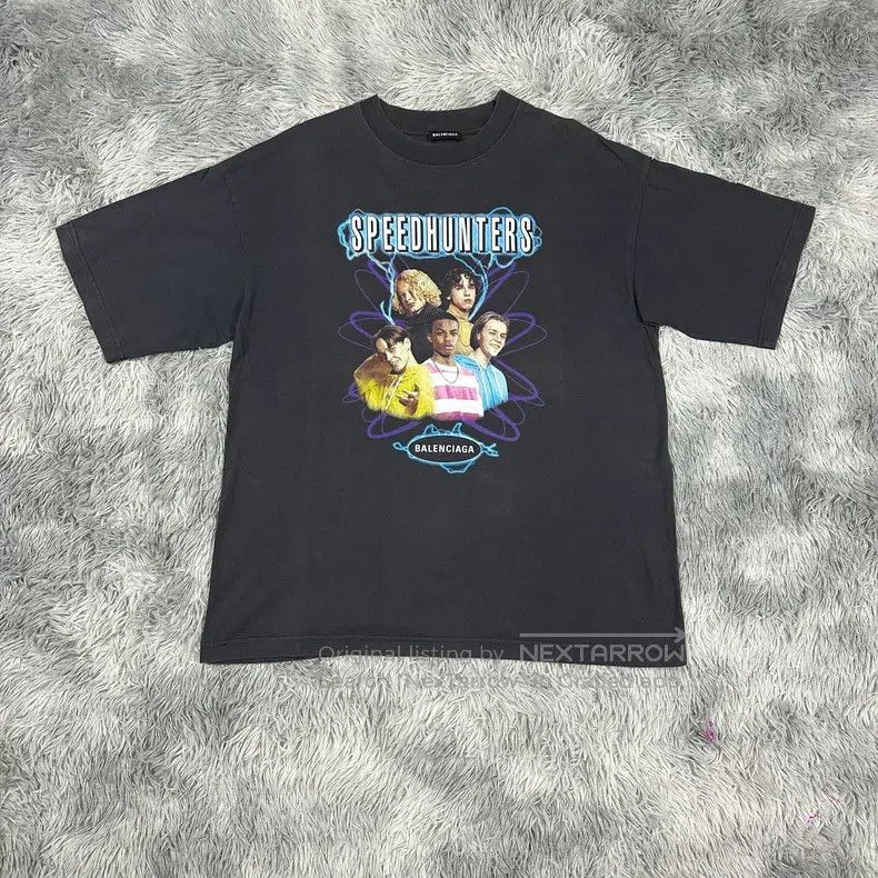 Balenciaga Balenciaga Electric purple band T-shirt portrait short-sle Size US S / EU 44-46 / 1 - 1 Thumbnail