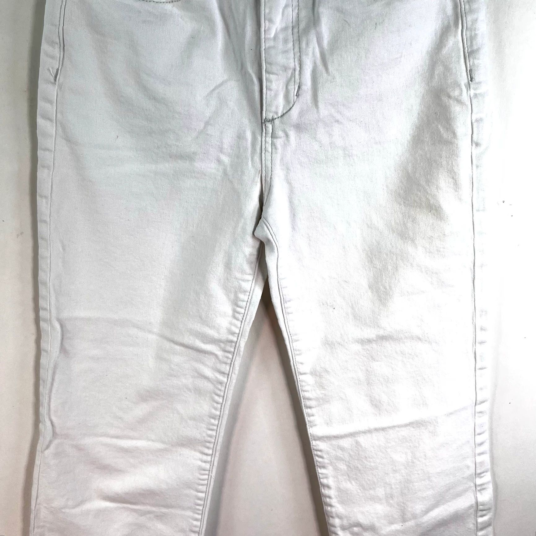 Vintage Joe's Jeans White High Rise Straight Jeans Womens Size 26 Cropped 27X25 Denim Cotton Spandex Regular Inseam 25in Pockets Zip Logo Size 26" / US 2 / IT 38 - 3 Thumbnail