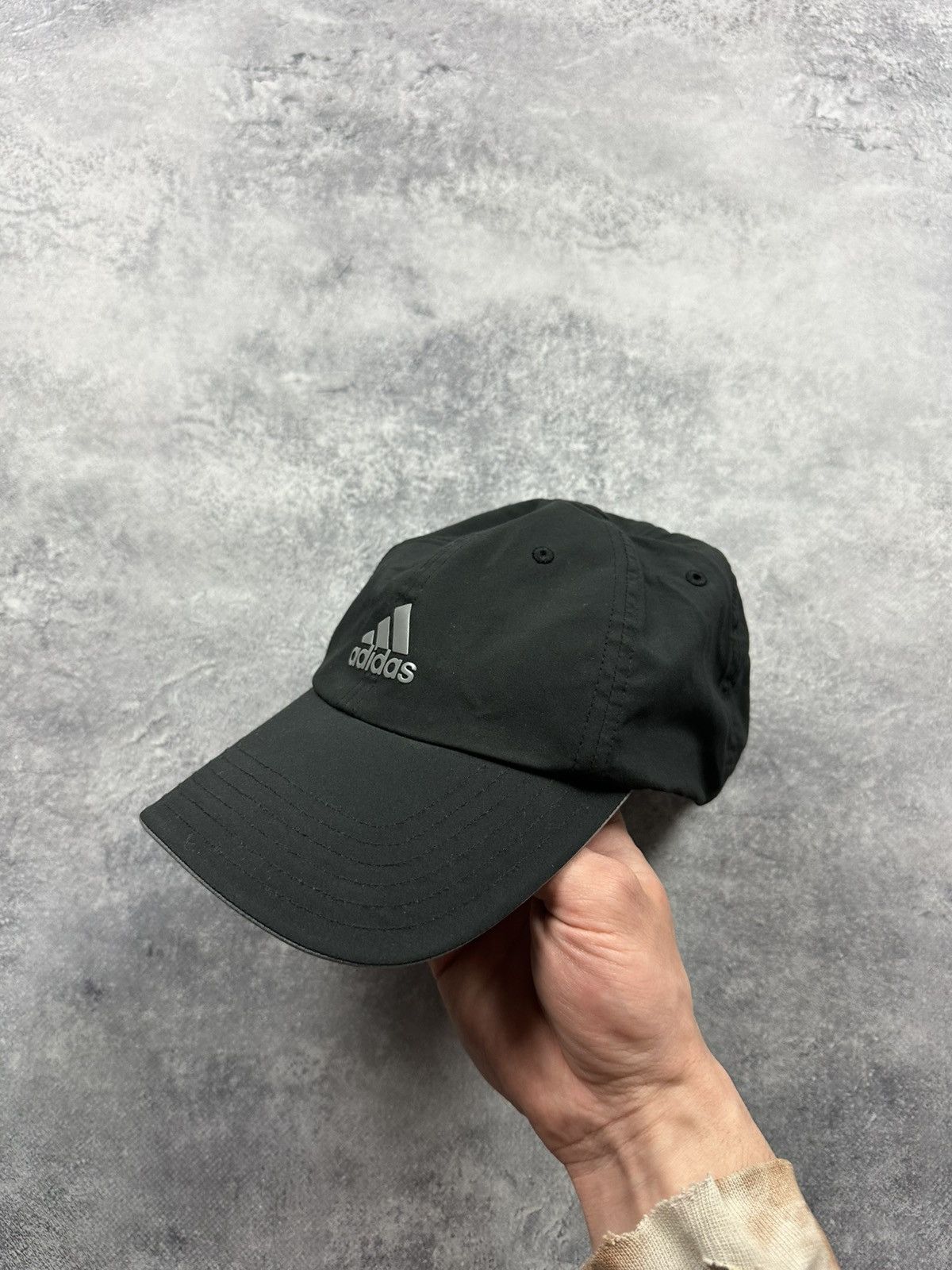 Adidas Vintage Adidas Centre Logo Mens Black Streetwear cap y2k hat Size ONE SIZE - 2 Thumbnail