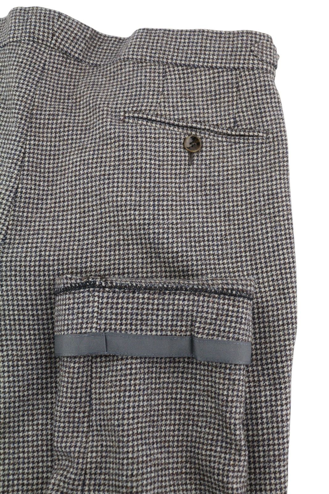 Suitsupply BRENTWOOD INT UK30R Brown Wool Houndstooth 84336 Size US 30 / EU 46 - 5 Thumbnail