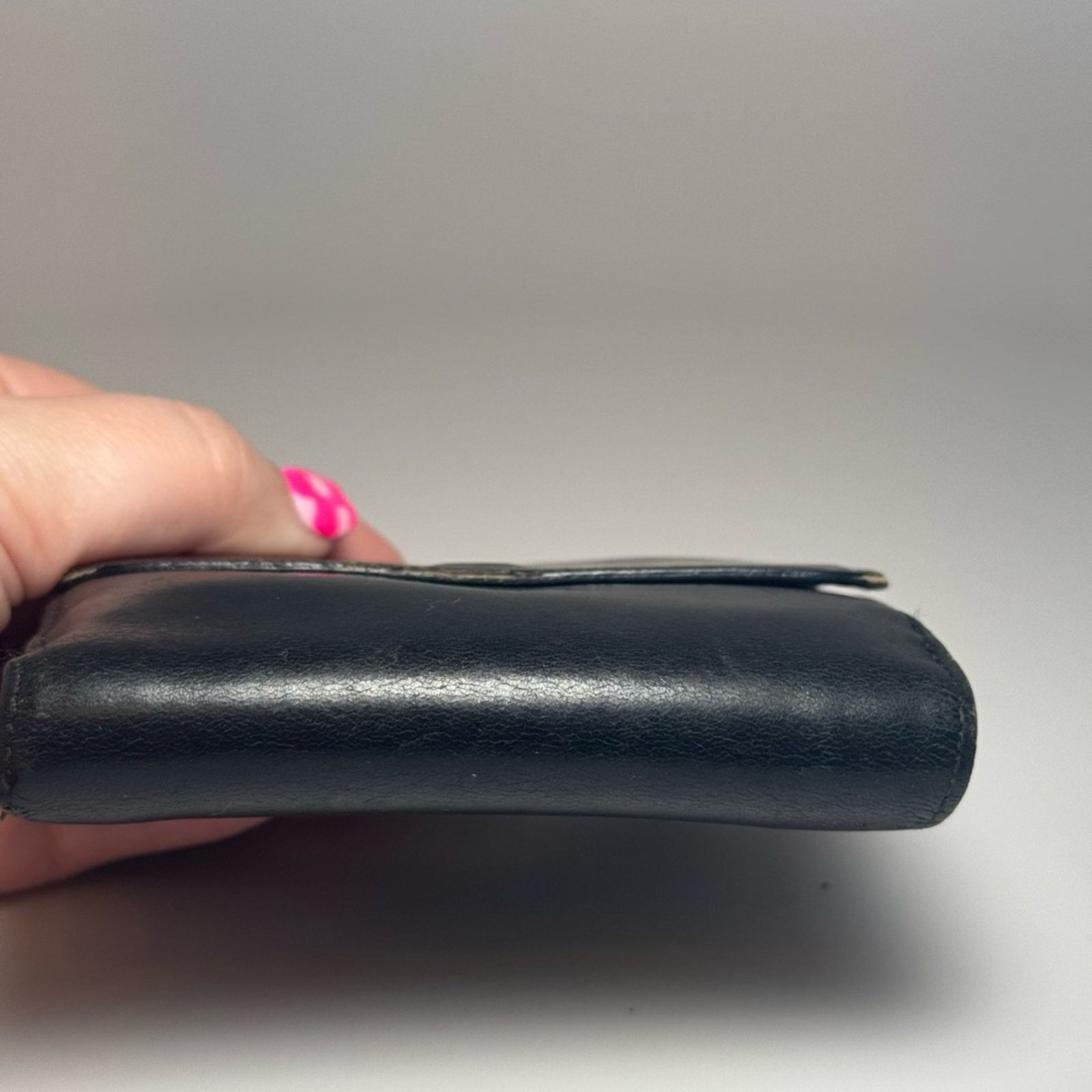 Gucci Gucci Vintage Black Smooth Leather Bifold Wallet Fair Size ONE SIZE - 5 Thumbnail