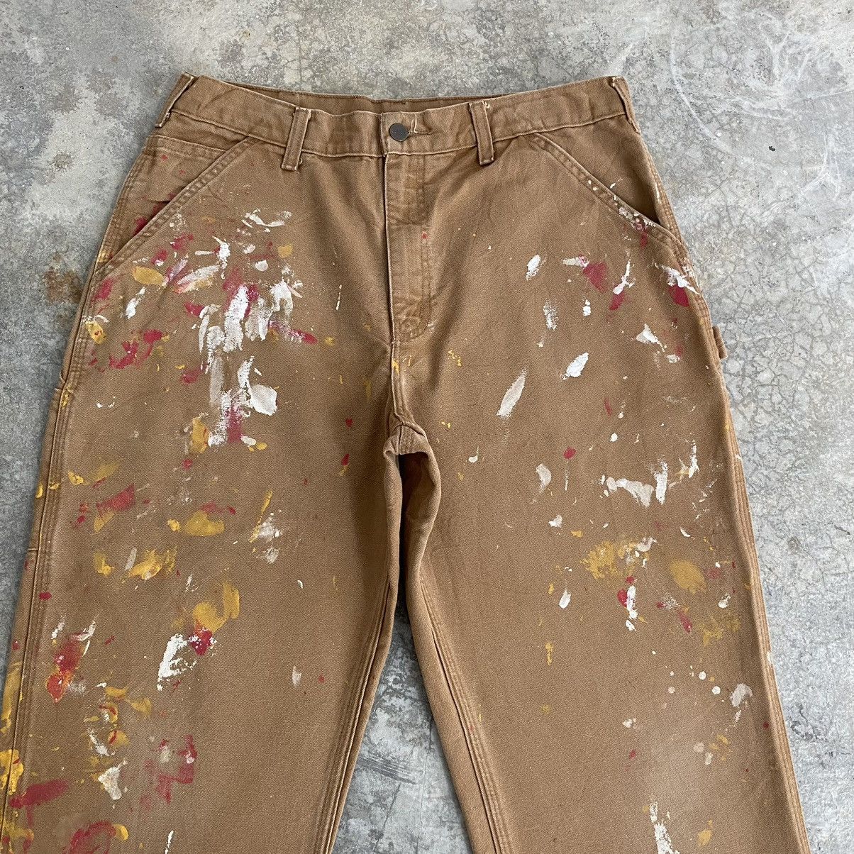 Carhartt Vintage Carhartt Tan Splatter Painter Workwear Pants Size US 33 - 4 Thumbnail