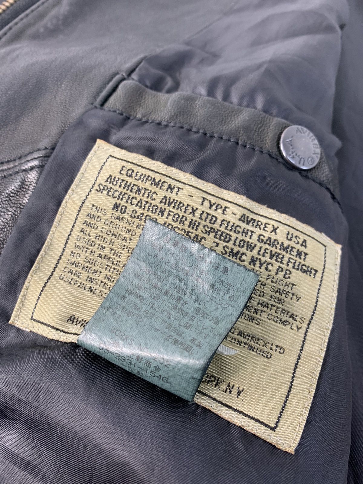 Avirex Vintage 90s Avirex Usa Flight Garment Leather Jacket Size US M / EU 48-50 / 2 - 9 Thumbnail