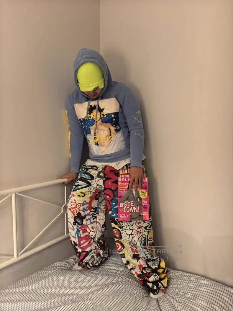 Vetements VETEMENTS size M White Graffiti Wide Leg Long Pants Size US 27 - 7 Thumbnail