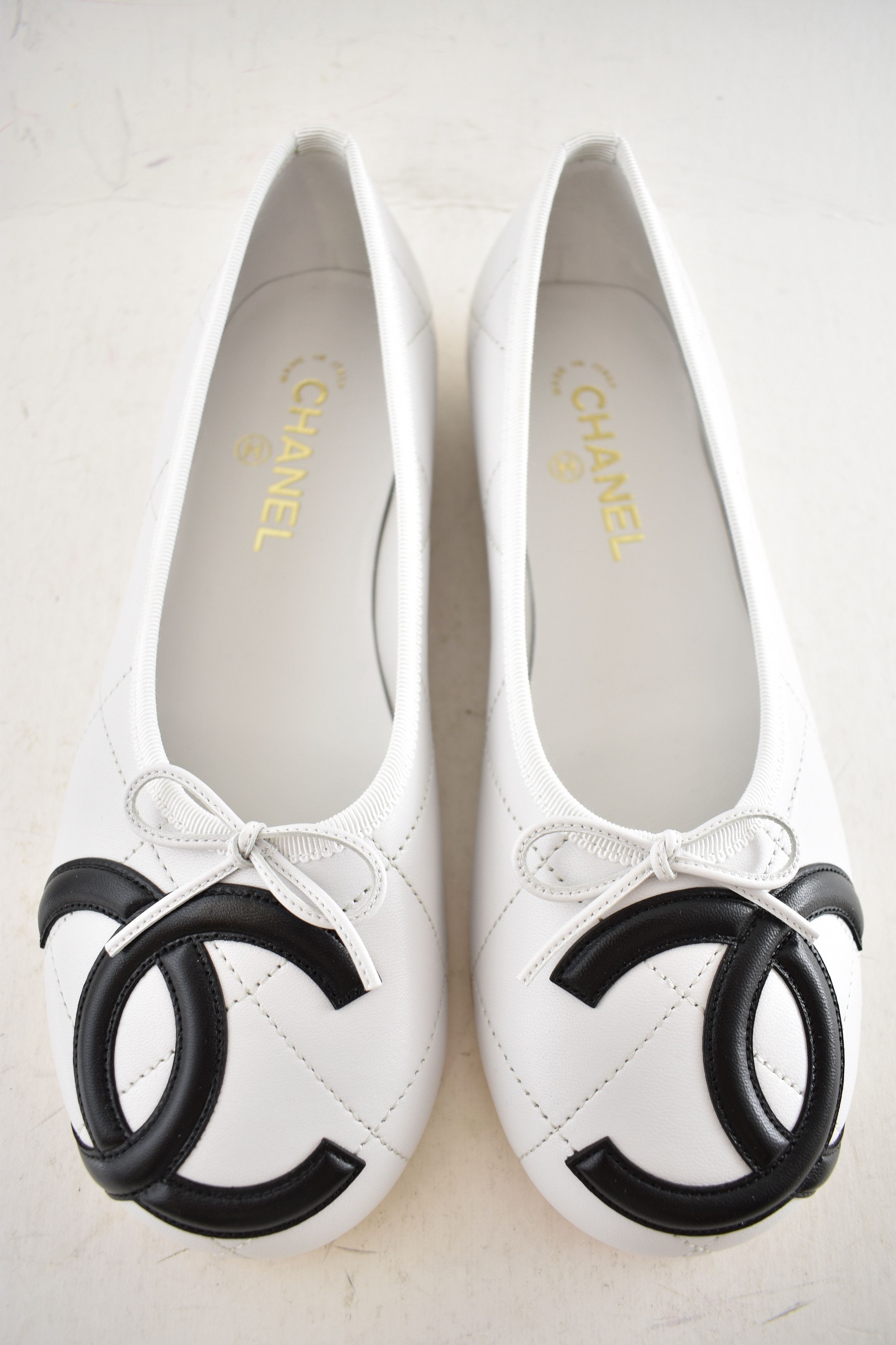 Chanel 26M Coco Beach Cambon Black Logo Ballet Ballerina Flat 39 Size US 9 / IT 39 - 18 Thumbnail