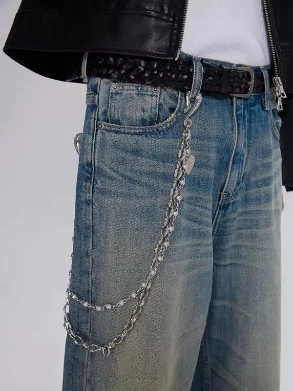 Other Retro Carving Flowers Metal Pearl Double Pant Chain Size ONE SIZE - 1 Thumbnail