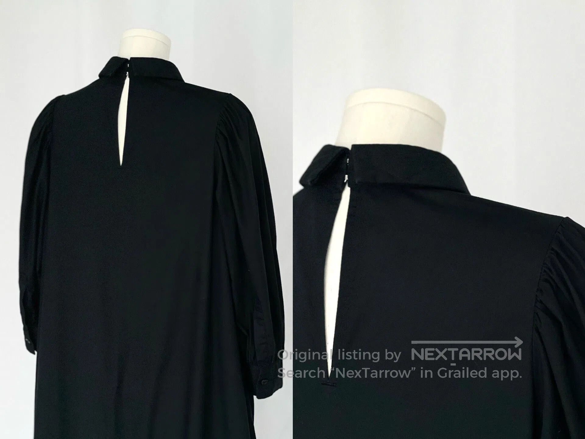 RIPVANWINKLE Quilted Black Puff Hem Dress. Size M / US 6-8 / IT 42-44 - 6 Thumbnail