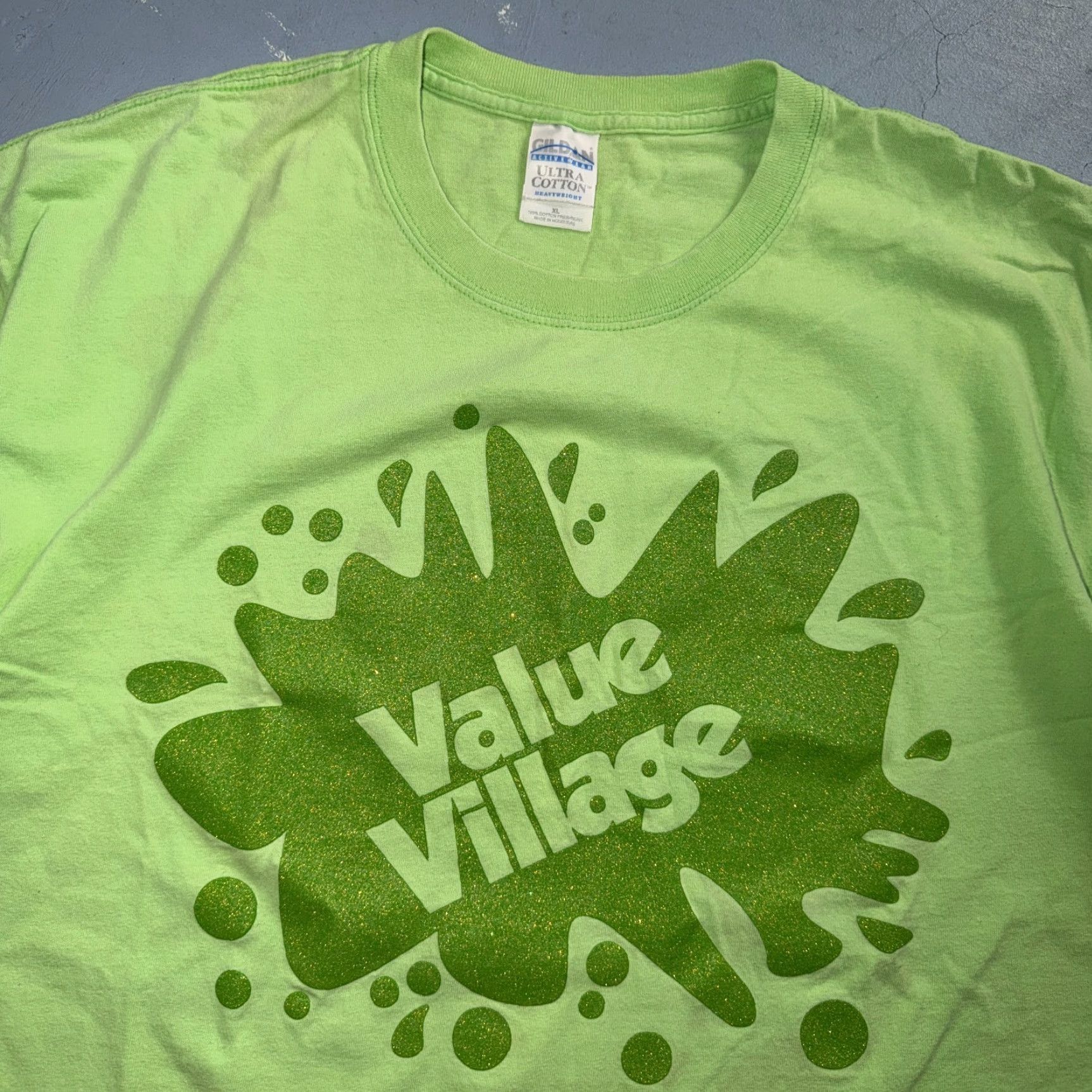Gildan Gildan T-Shirt Men XL Green Logo Graphic 90s Vintage Style Cotton Knit Short Sleeve Crew Neck VP TSHIRT Size US XL / EU 56 / 4 - 2 Thumbnail