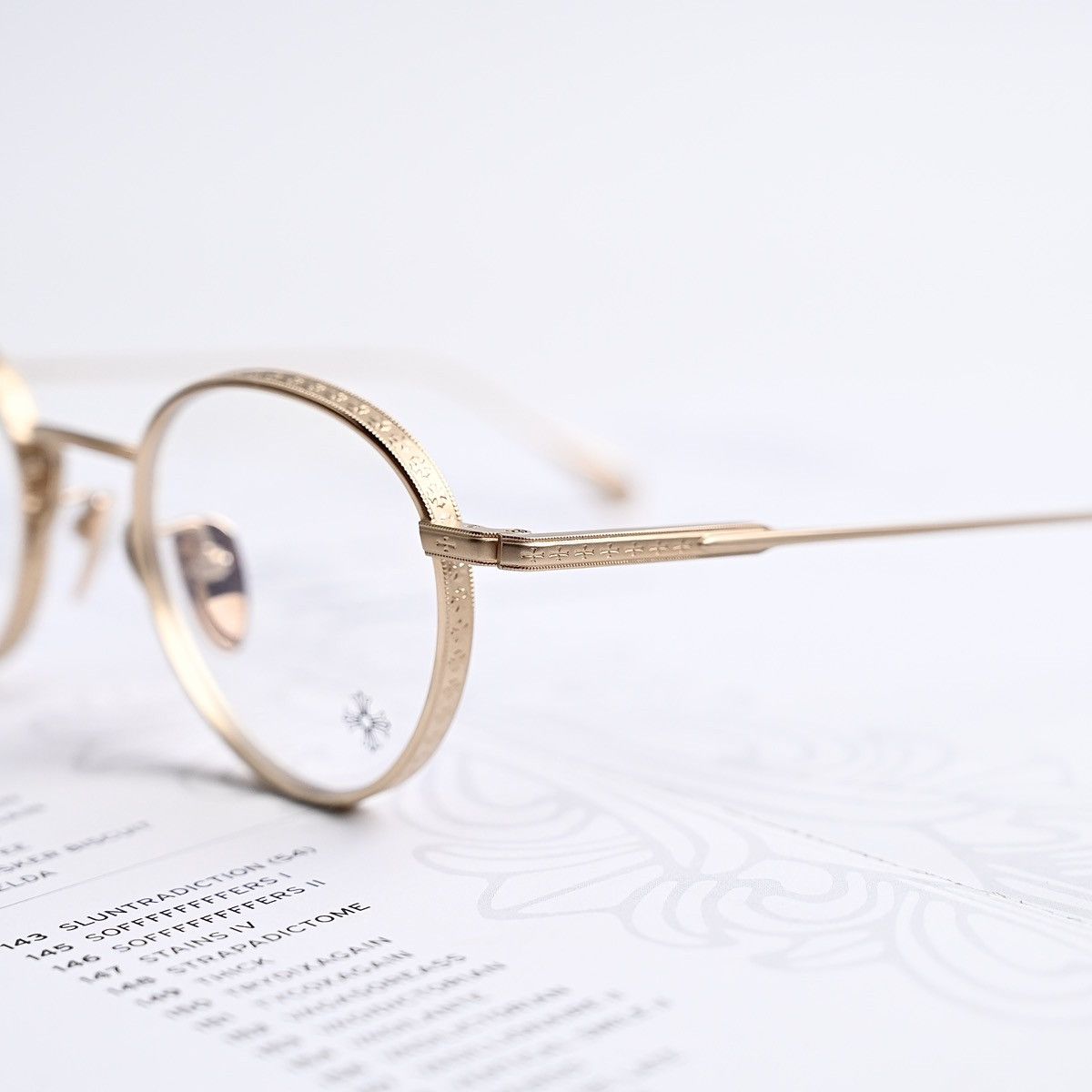 Chrome Hearts CHROME HEARTS THICK GOLD PLATED/ MATTE GOLD PLATED GLASSES Size ONE SIZE - 3 Thumbnail