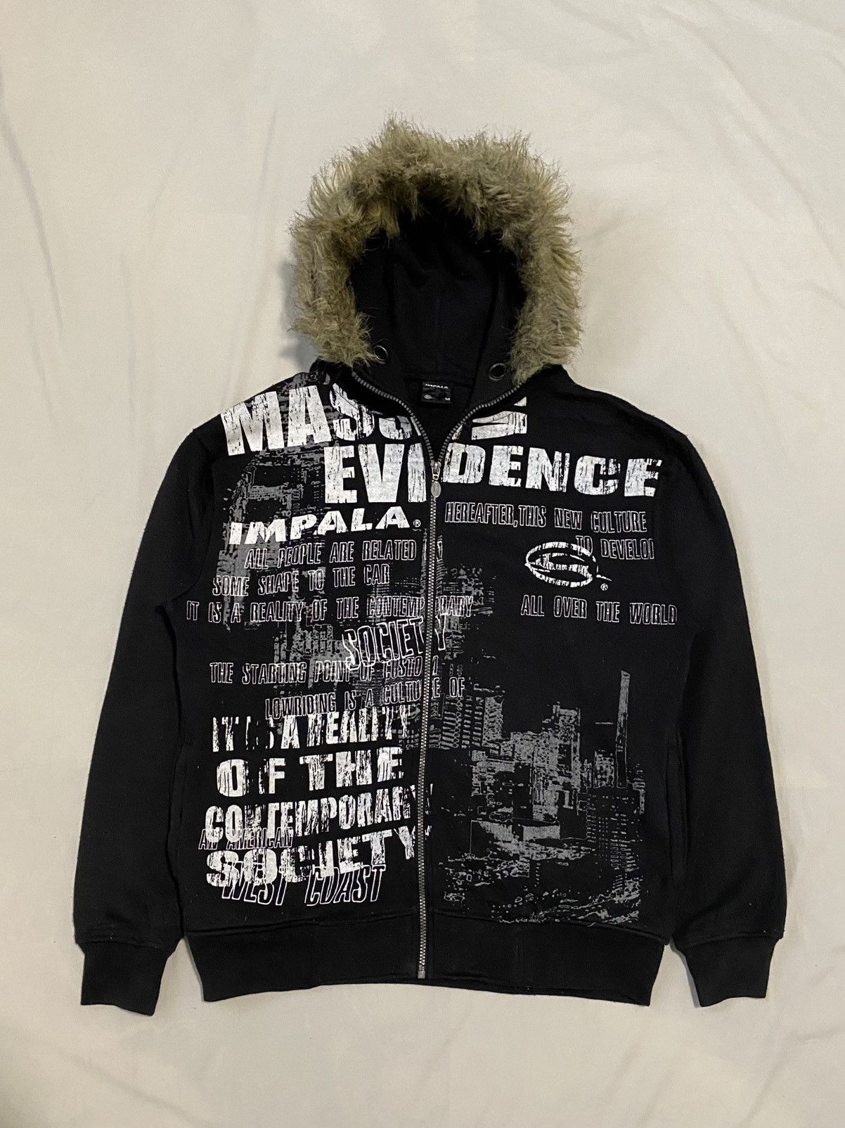 Le Grande Bleu (L.G.B.) IMPALA POEM FUR HOODIE PUNK GOTHIC Size US M / EU 48-50 / 2 - 1 Thumbnail