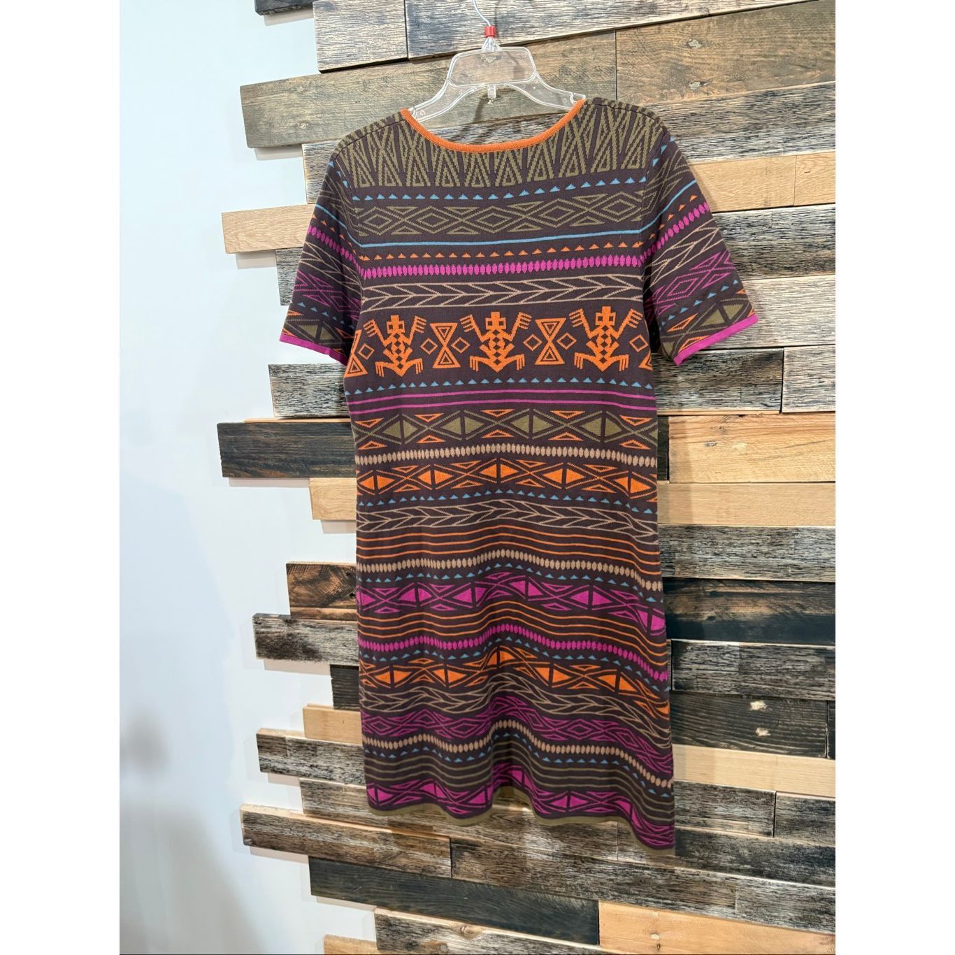 Guru Gudrun Sjoden Organic Cottton Aztec Pattern Short Sleeve Dre Size L / US 10 / IT 46 - 2 Thumbnail