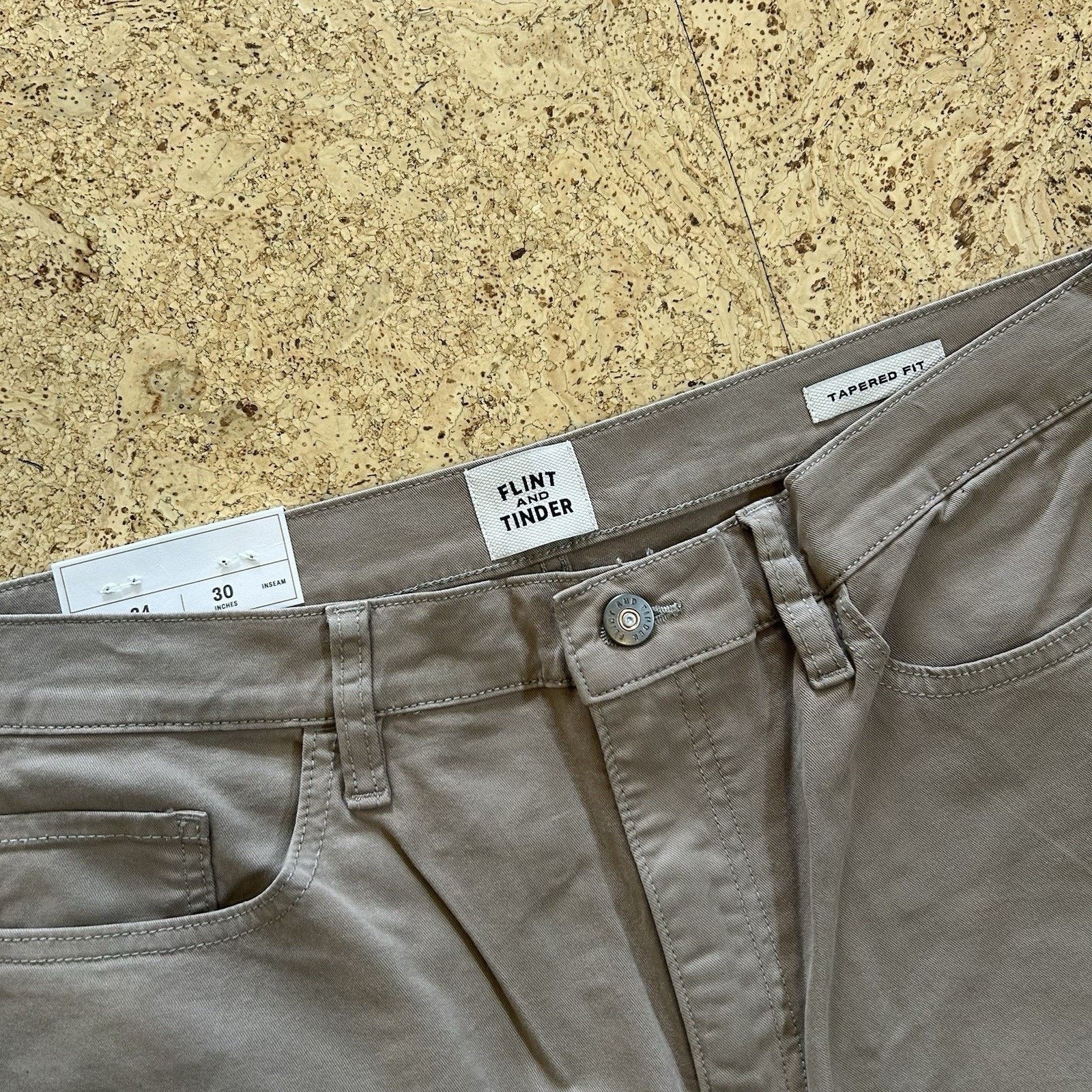 Flint And Tinder NEW 365 Tapered Fit Stretch Chino Pants 34x32 Size US 34 / EU 50 - 2 Thumbnail