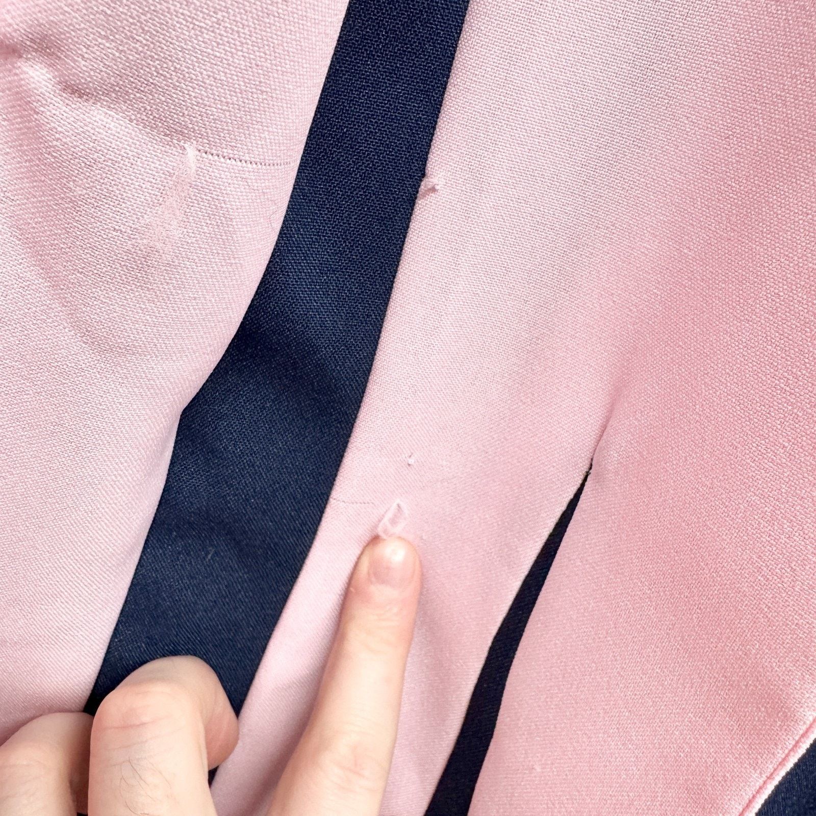 Vintage Vtg Olivia Matthews Jacket Size 14P Light Pink Navy Blazer Size XL / US 12-14 / IT 48-50 - 5 Thumbnail