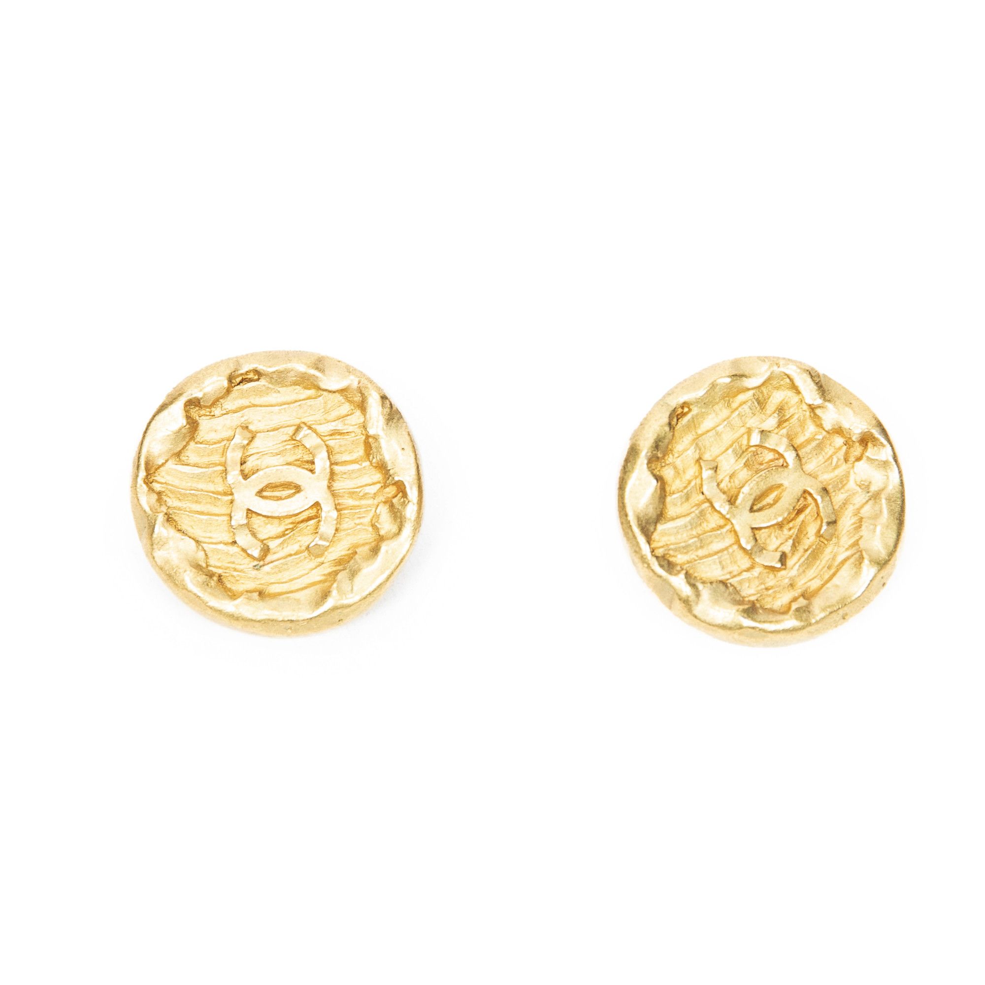 CC Round Clip On Earrings