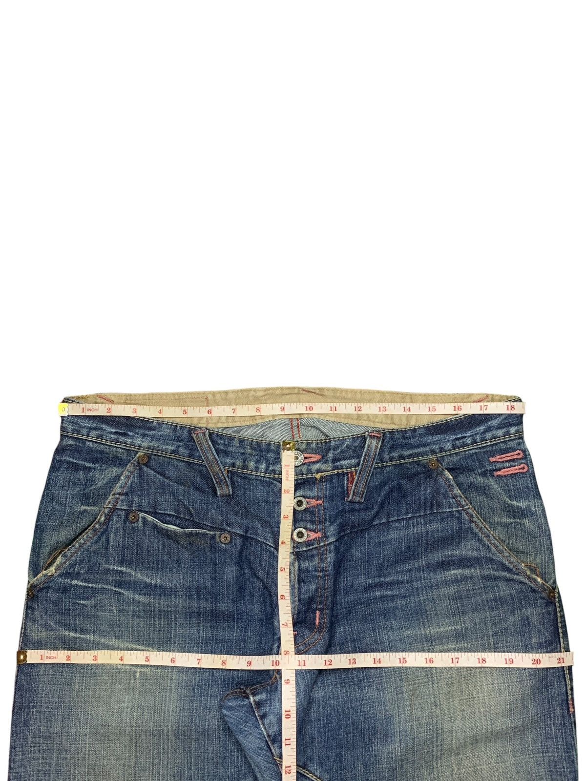 Japanese Brand Vintage Japanese Blue Way Mud Wash Distressed Bootcut Jeans Size US 37 - 11 Thumbnail