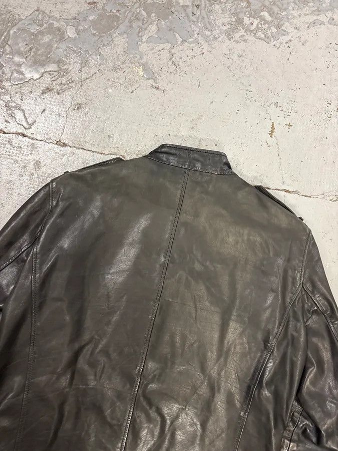 Gucci 2010s Gucci Black Buttoned Officer Leather Jacket by Frida Giannini Size US M / EU 48-50 / 2 - 6 Thumbnail