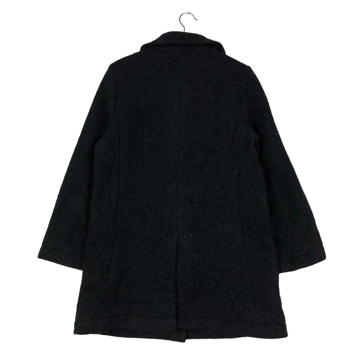 Japanese Brand 🔥Rich Black - Long Fly Coats Wool Herringbone MHL England Size US M / EU 48-50 / 2 - 8 Thumbnail