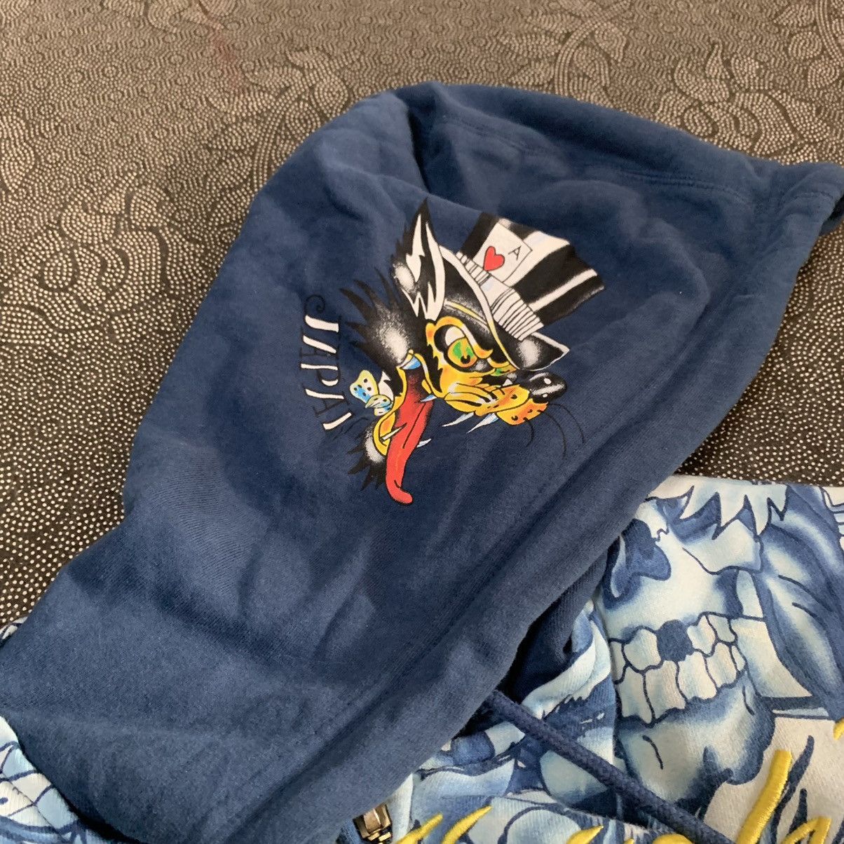 Ed Hardy Rare Ed Hardys Sherpa Zip Hoodie Full Print Oldskuul Art Size US M / EU 48-50 / 2 - 2 Thumbnail