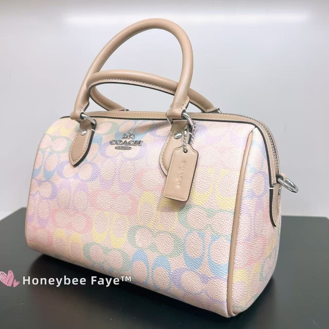 Coach Rowan Satchel Bag In Rainbow Signature Canvas CDA90 Size ONE SIZE - 2 Thumbnail
