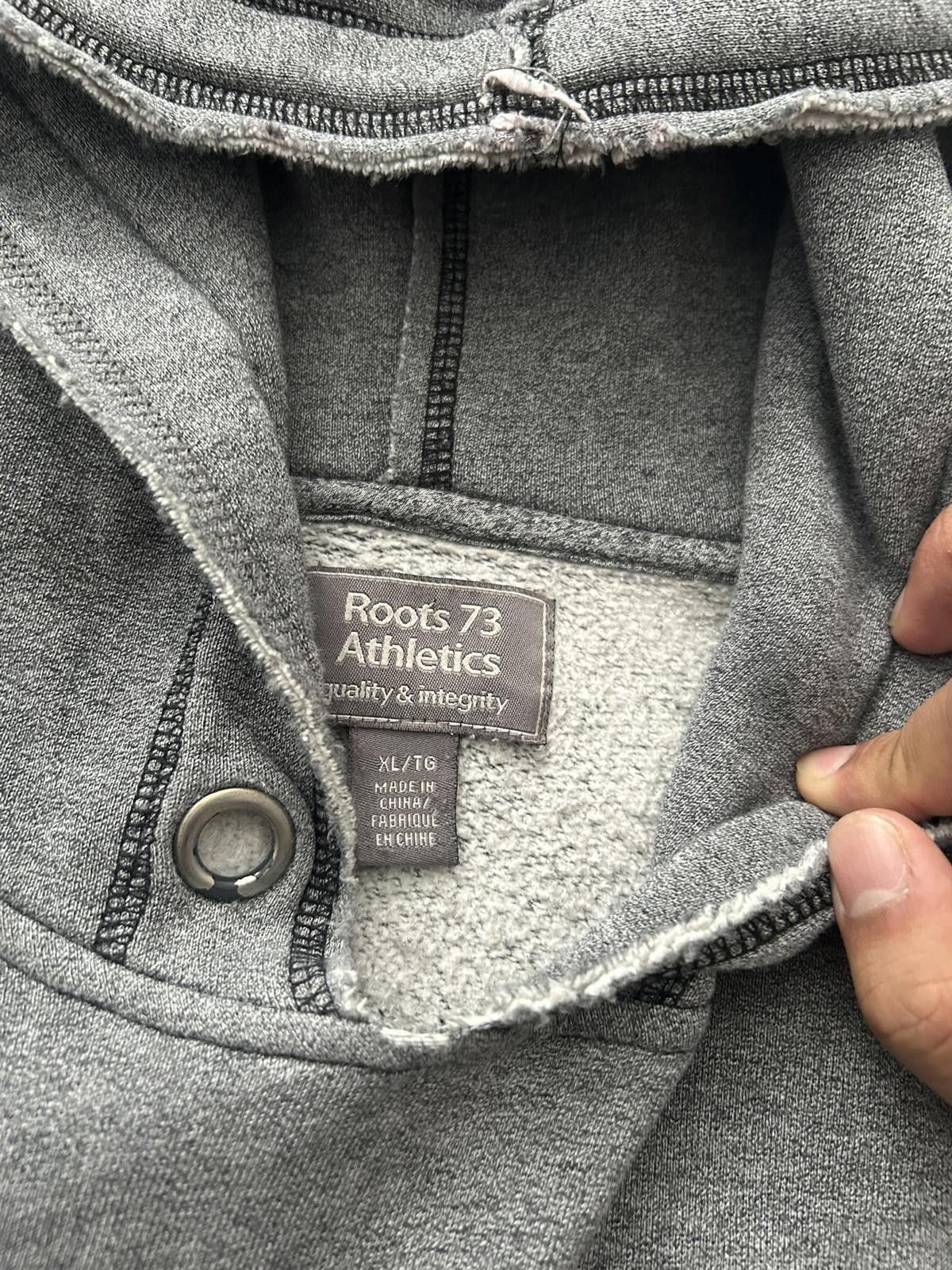 Roots Roots Gothic Logo Hoodie – Distressed Grey Pullover Size US XL / EU 56 / 4 - 7 Thumbnail