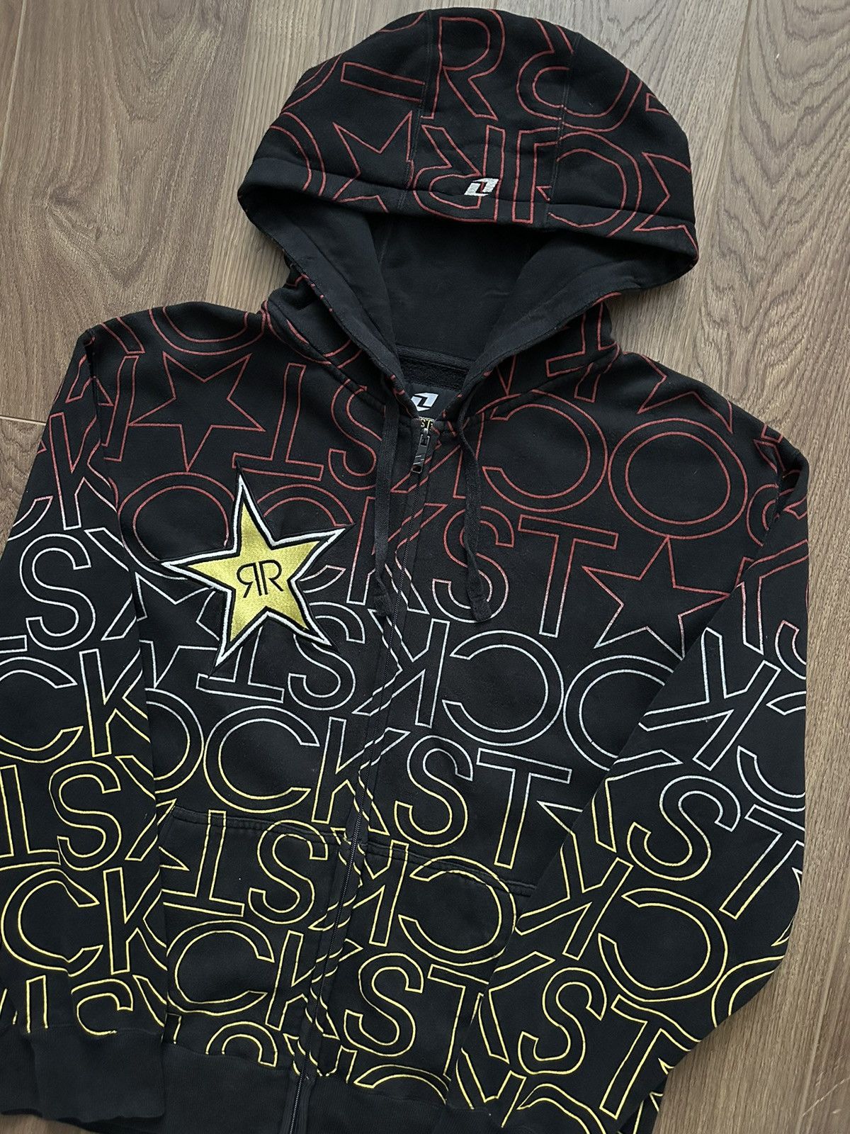 Rockstar Games × Vintage Rockstar Vintage Monogram Logo Full Zip Cotton Hoodie Size US L / EU 52-54 / 3 - 2 Thumbnail