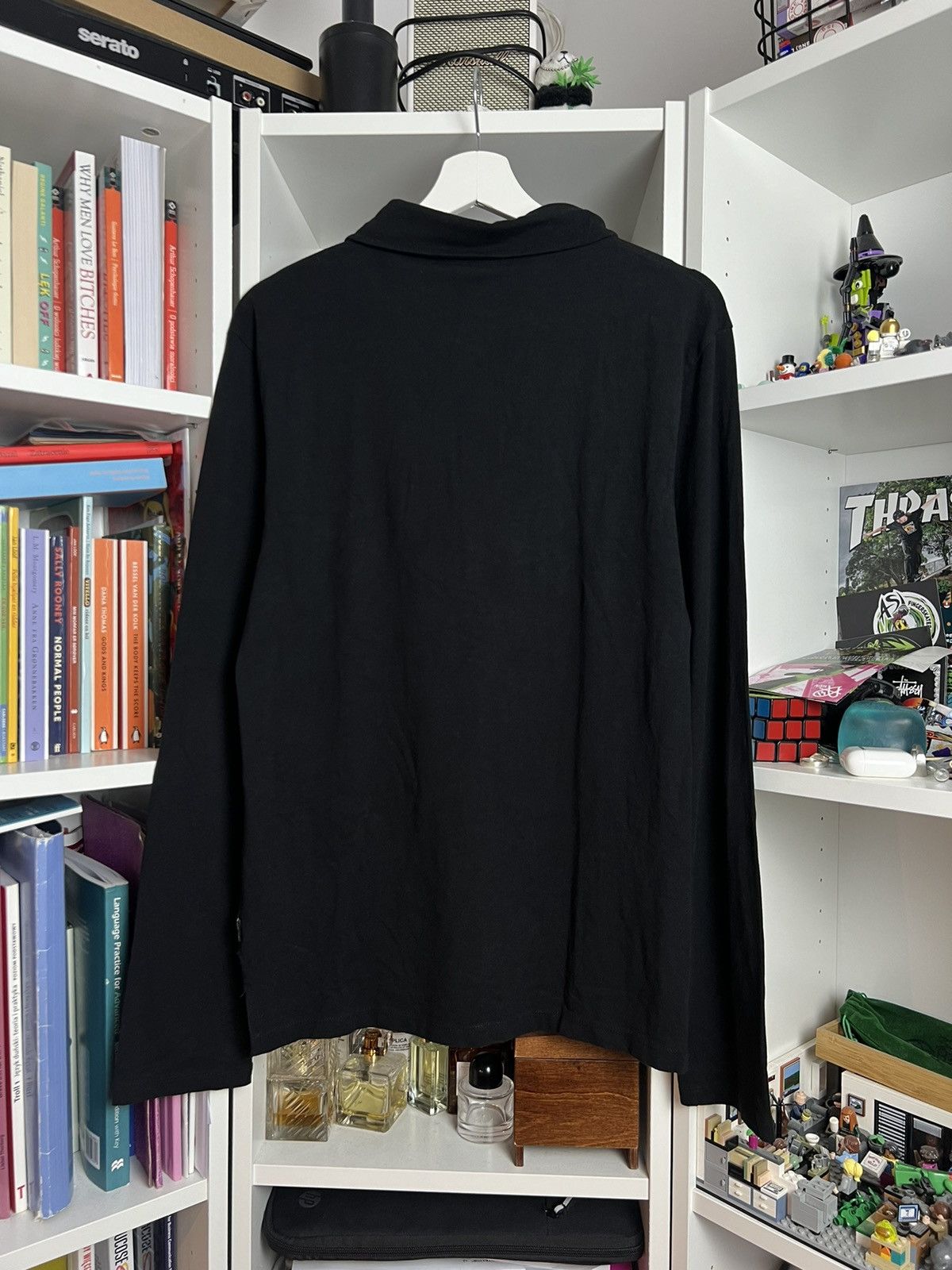 Designer × Roberto Cavalli Roberto Cavalli glitter logo longsleeve polo t-shirt XL fit M Size US M / EU 48-50 / 2 - 2 Thumbnail
