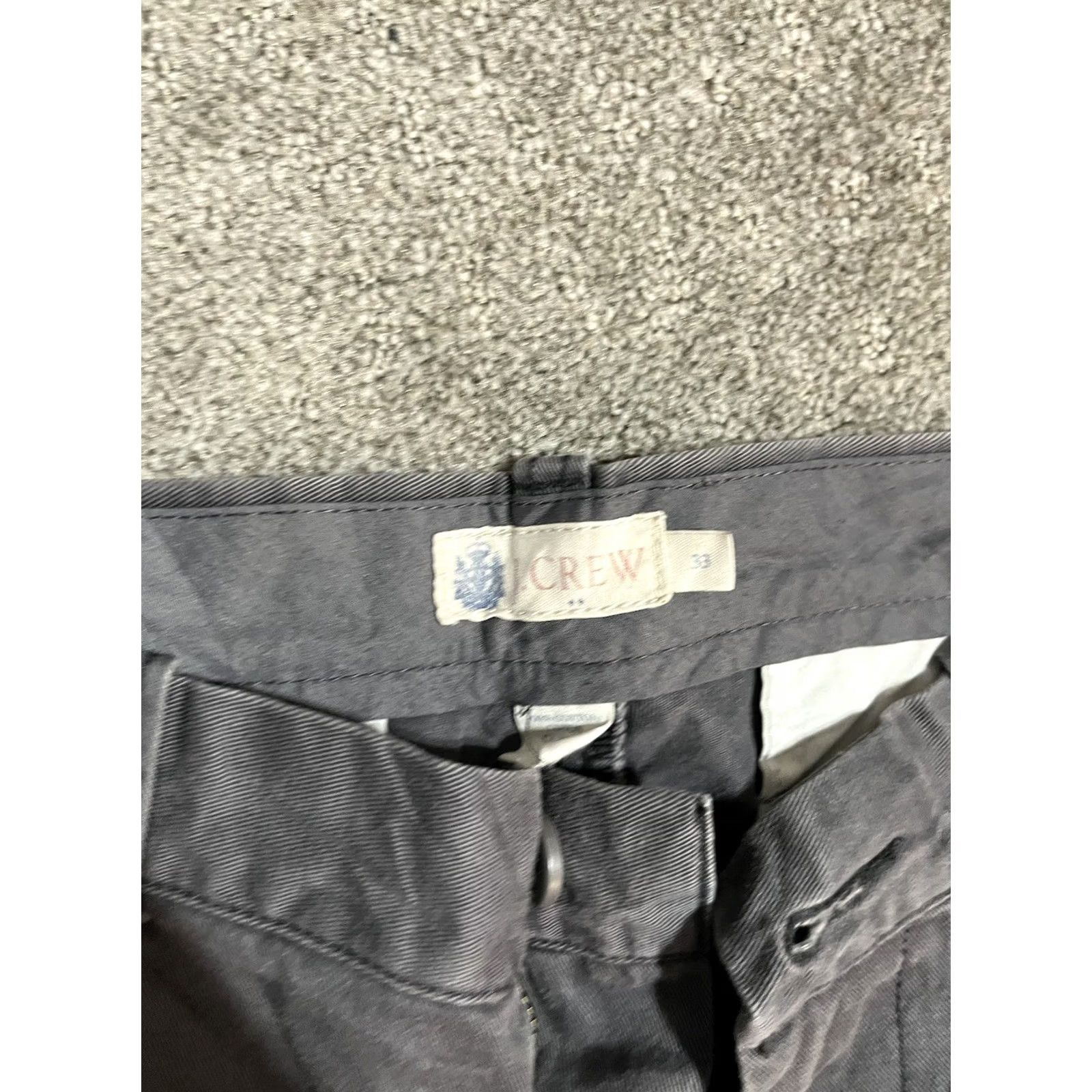 J.Crew J.Crew Shorts Mens 33 Gray Vintage Chino Casual Preppy Flat Front School Size US 33 - 3 Thumbnail