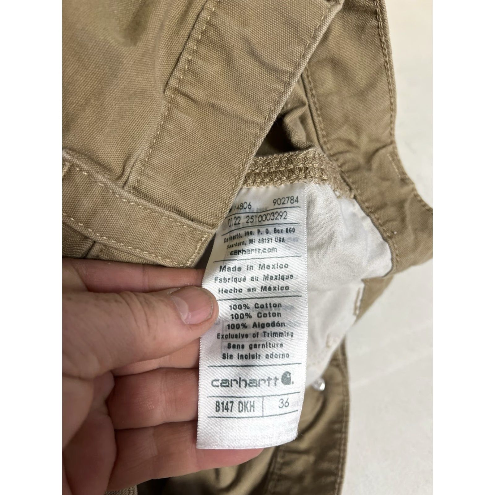 Carhartt Carhartt Mens Shorts Carpenter Workwear Tan 34 Original Fit Flat Front Cargo Pocket Regular Waist 34 Summer Spring Vintage No (if allowed) Size US 34 / EU 50 - 3 Thumbnail