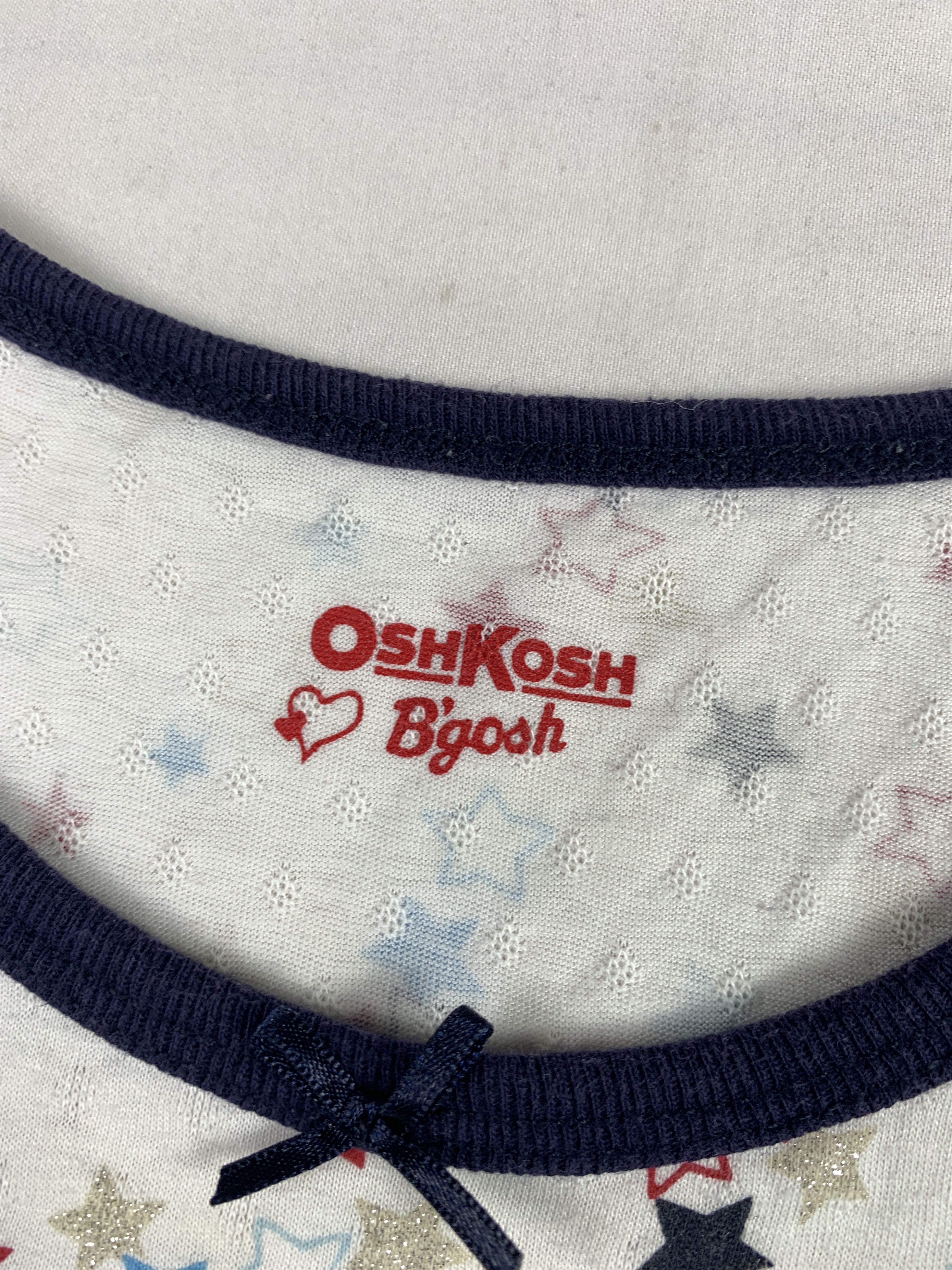 Oshkosh OshKosh B'gosh White Stars Ringer Baby Tee (XS) Size XS / US 0-2 / IT 36-38 - 7 Thumbnail