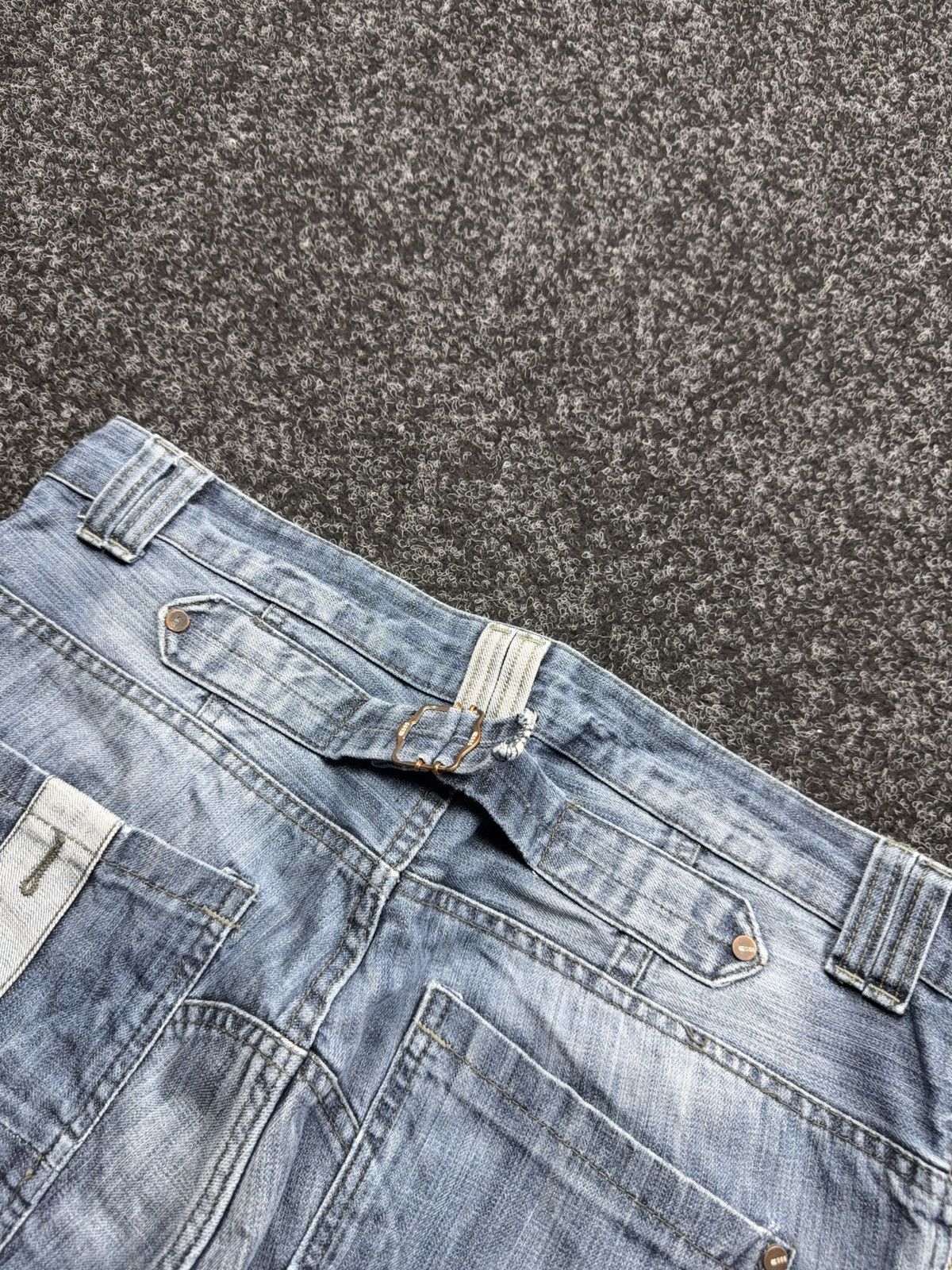 20471120 Japanese 00s Y2K Retro Sk8 Jnco Ecko Baggy Cargo Denim Jeans Size US 36 / EU 52 - 18 Thumbnail