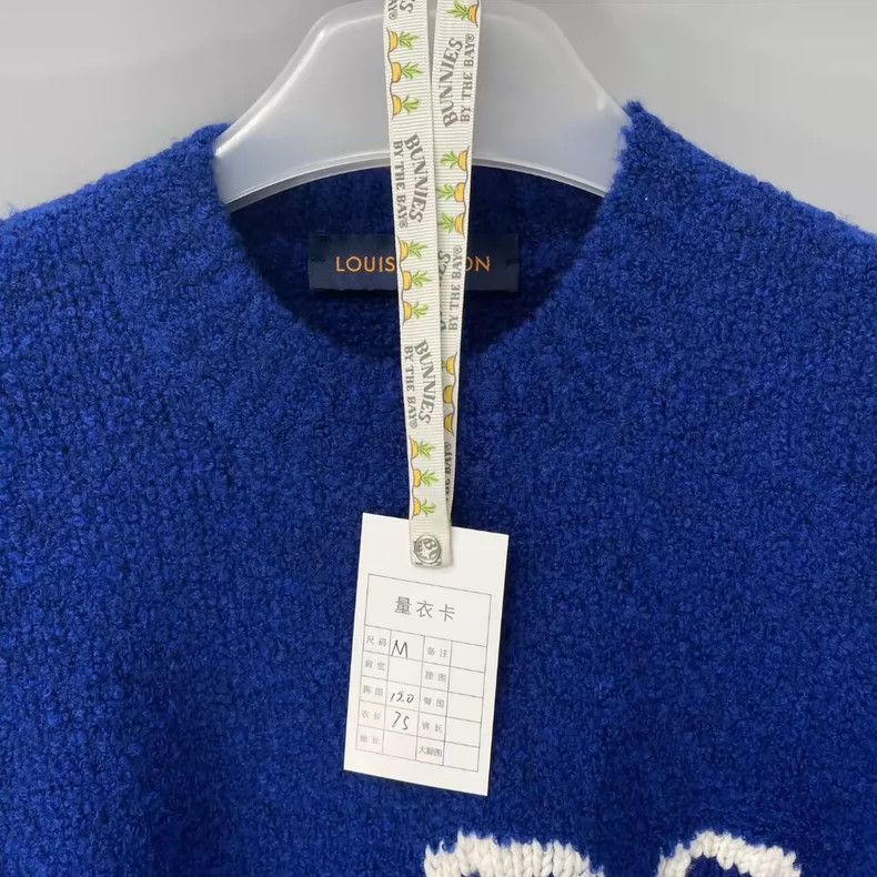 Louis Vuitton Louis Vuitton Blue Teddy Sweater 2501-Nextarrow Size US M / EU 48-50 / 2 - 5 Thumbnail
