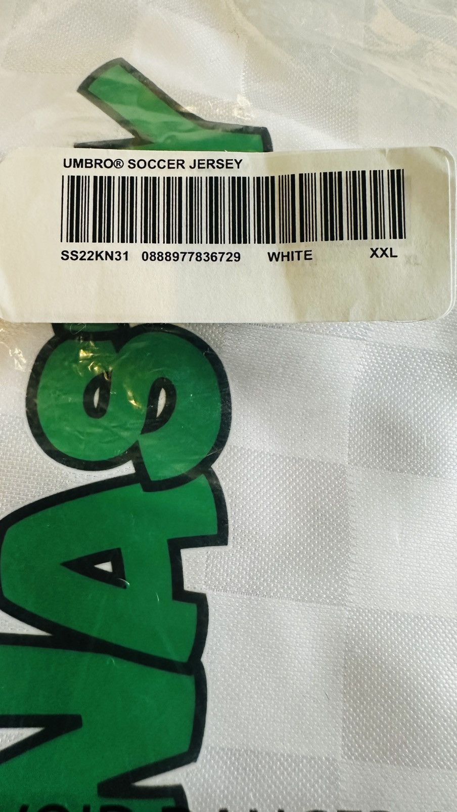 Supreme × Umbro SS22 Supreme umbro soccer jersey (white) (XXL) Size US XXL / EU 58 / 5 - 7 Thumbnail