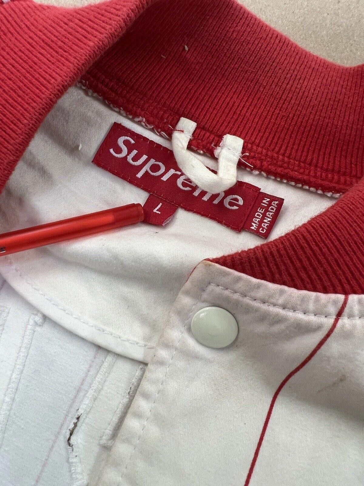 Supreme Supreme Baseball Varsity Jacket Stripe Red White Size US L / EU 52-54 / 3 - 7 Thumbnail