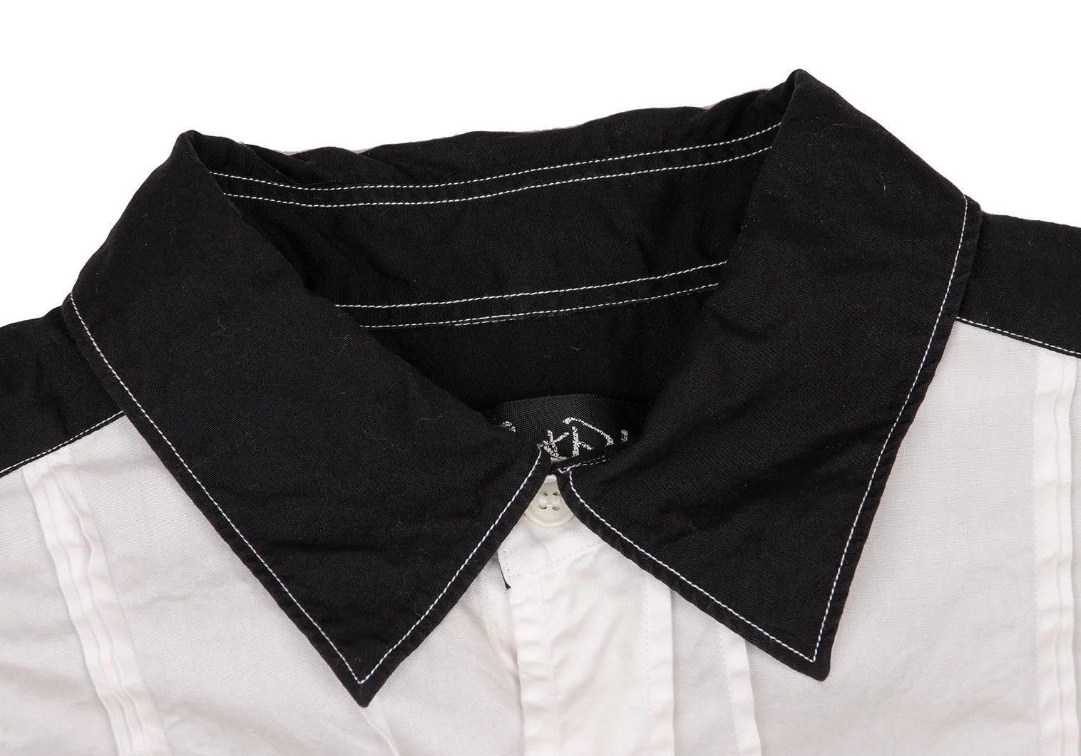 Ganryu Bicolor Short Sleeve Shirt in Black and White, Size M Size US M / EU 48-50 / 2 - 3 Thumbnail