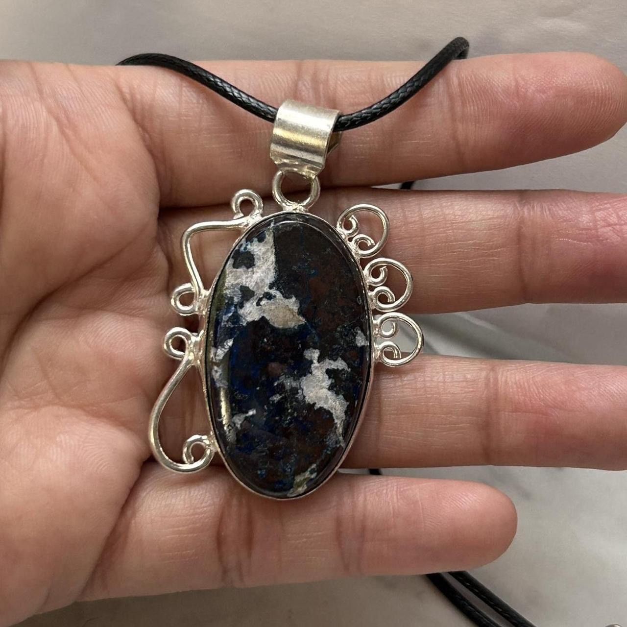 Other Arizona Chrysocolla Gemstone 925 Silver Pendant Necklace Size ONE SIZE - 3 Thumbnail