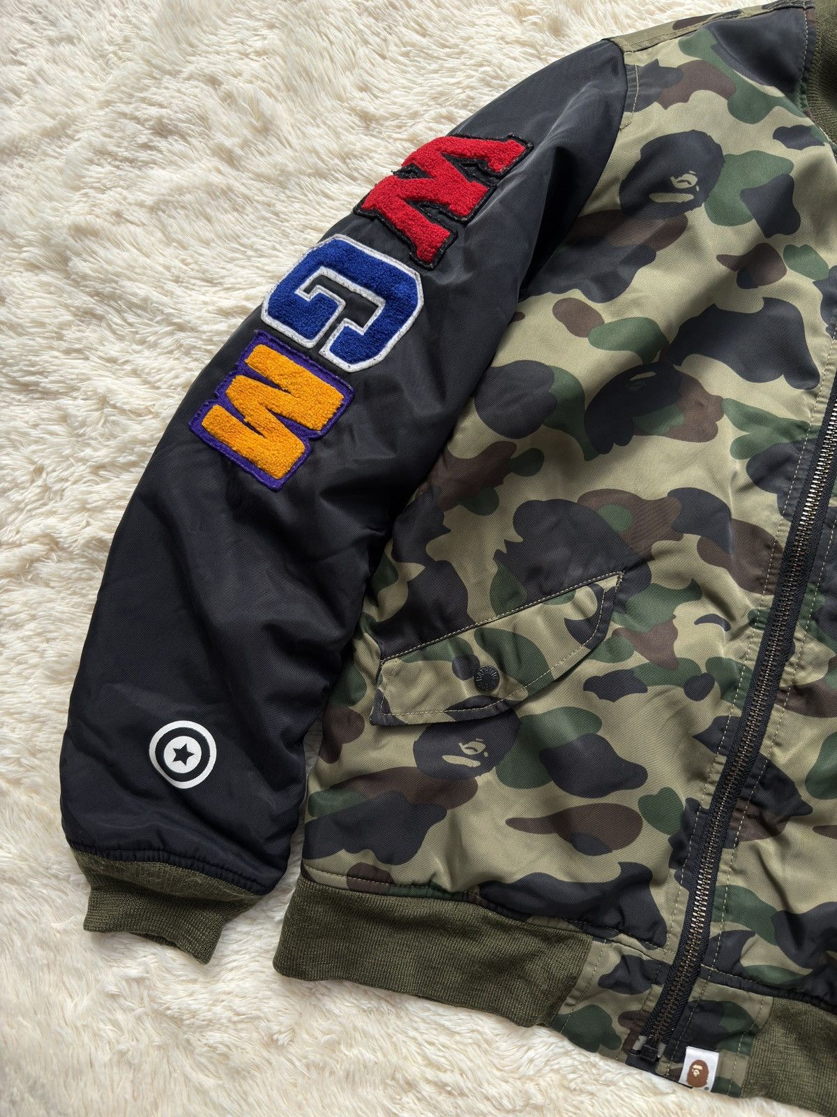 Bape Bape First Camo MA1 Shark bomber jacket M Size US M / EU 48-50 / 2 - 4 Thumbnail