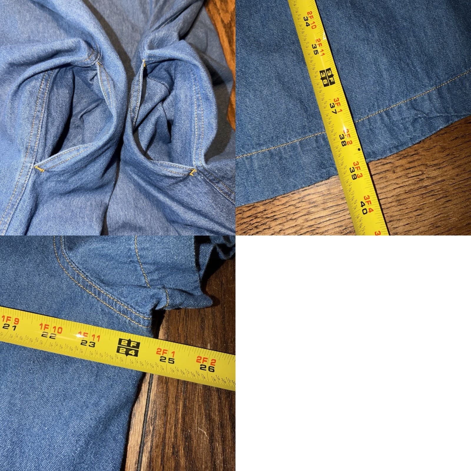 Denime The Vermont Country Store Denim Short Sleeve Popover Dress Women’s XL Pockets Blue Size 40" / US 18 - 8 Thumbnail