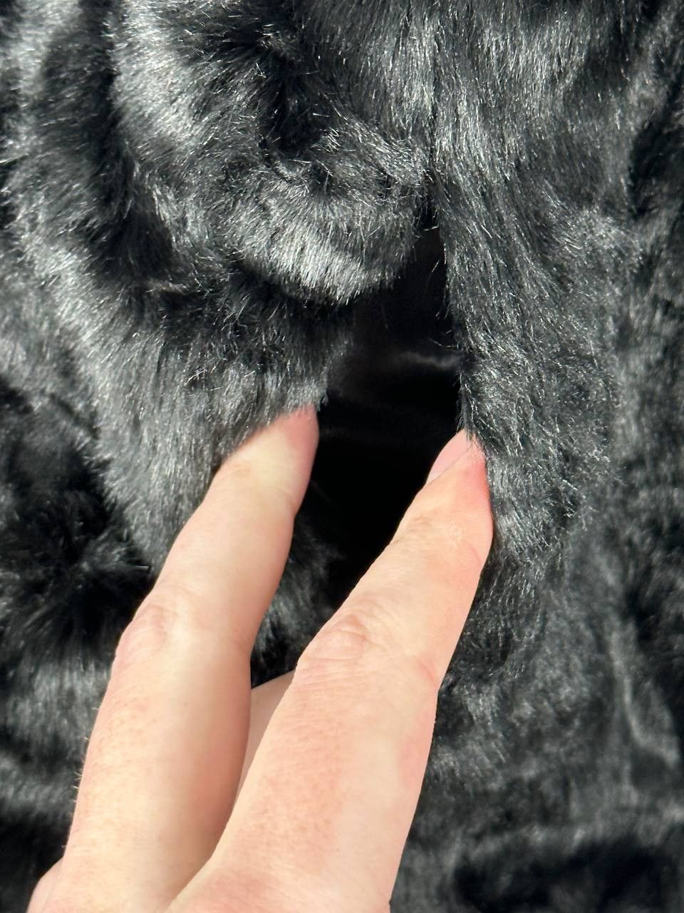 Japanese Brand Vintage Cropped Faux Fur Coat Black Indie Sleaze Size S / US 4 / IT 40 - 6 Thumbnail