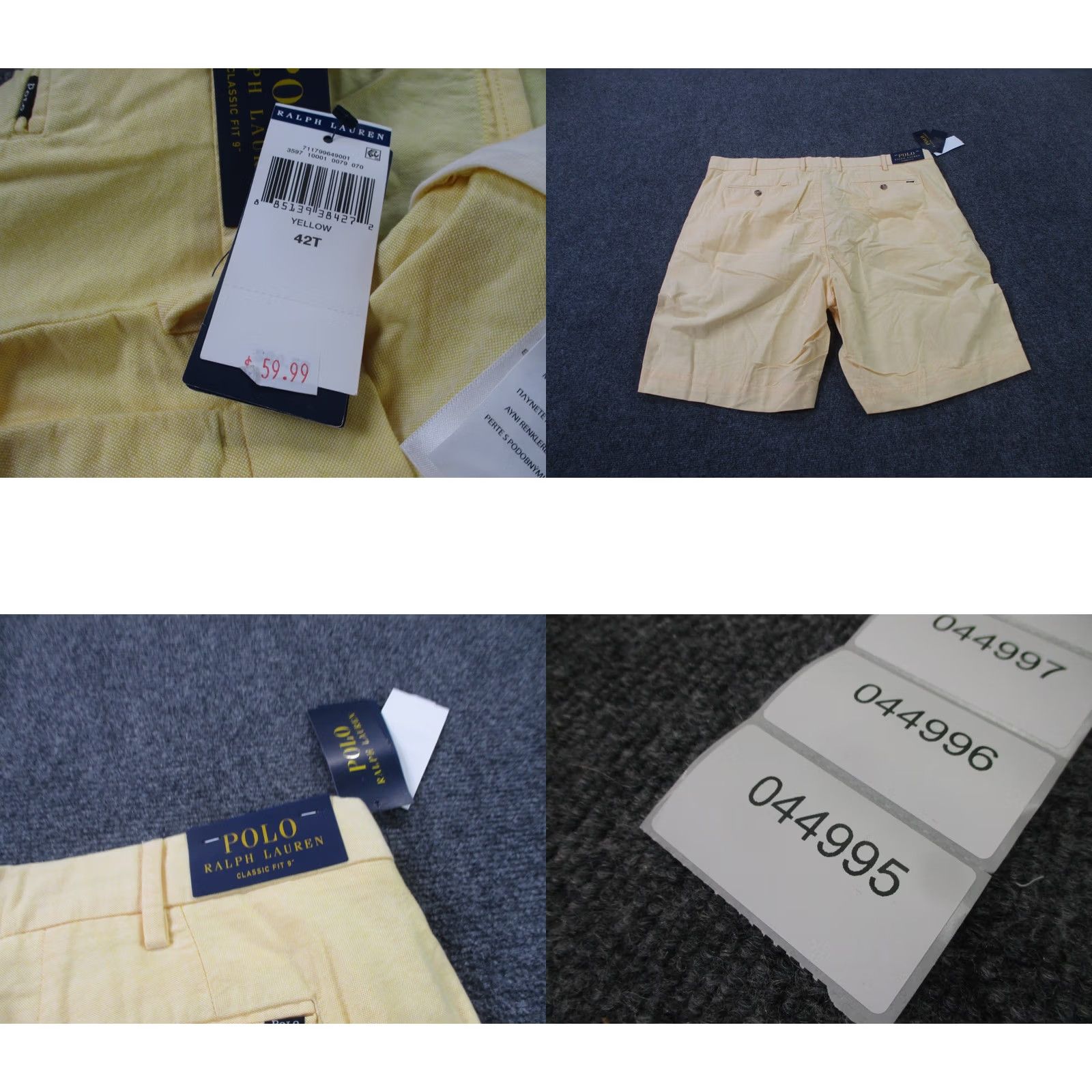 Polo Ralph Lauren Polo Ralph Lauren Shorts Mens 42 Tall Yellow Chino Outdoors Golf Preppy NEW Size US XL / EU 56 / 4 - 8 Thumbnail