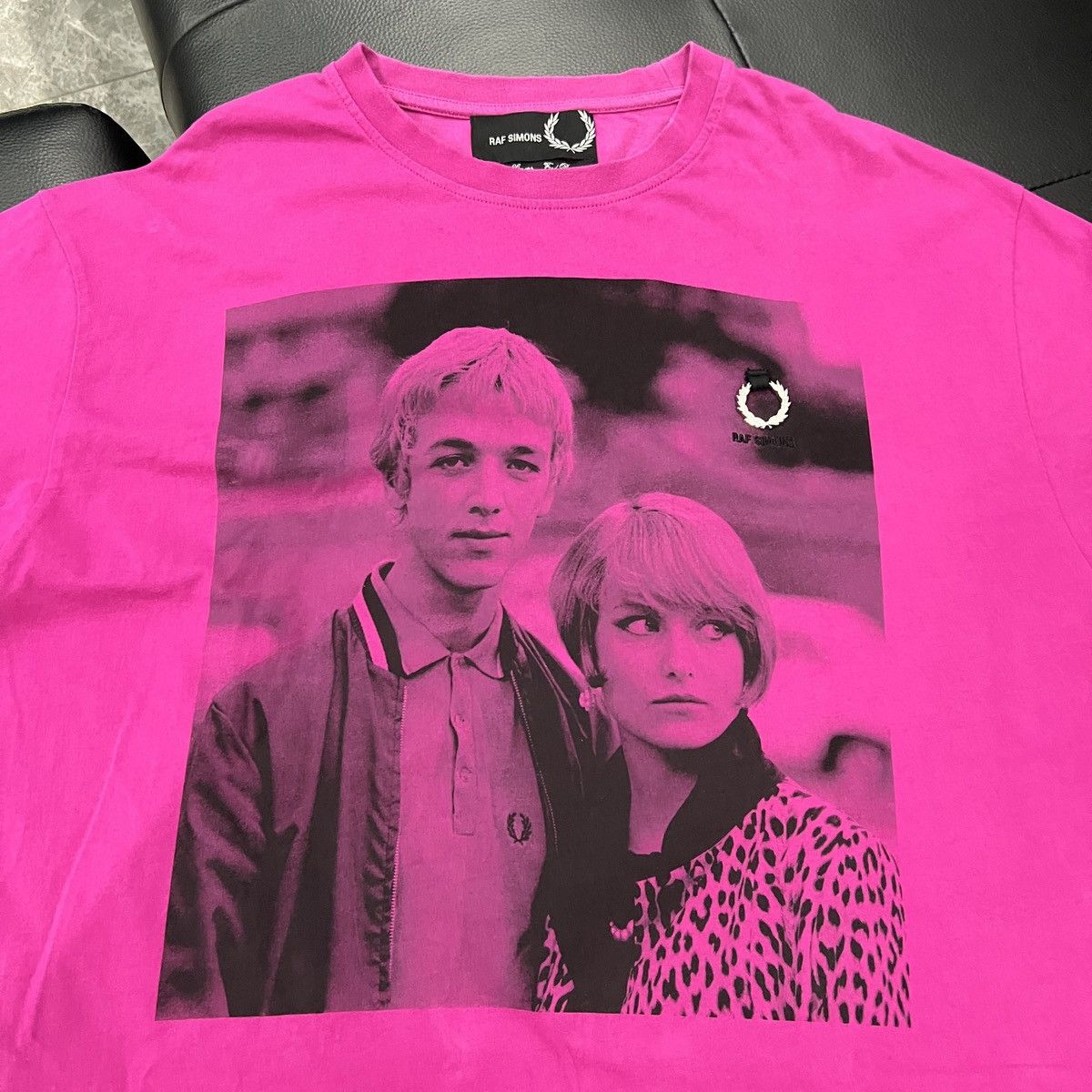 Raf Simons Raf Simons x Fred Perry Purple Portrait Print T-shirt Size US L / EU 52-54 / 3 - 3 Thumbnail