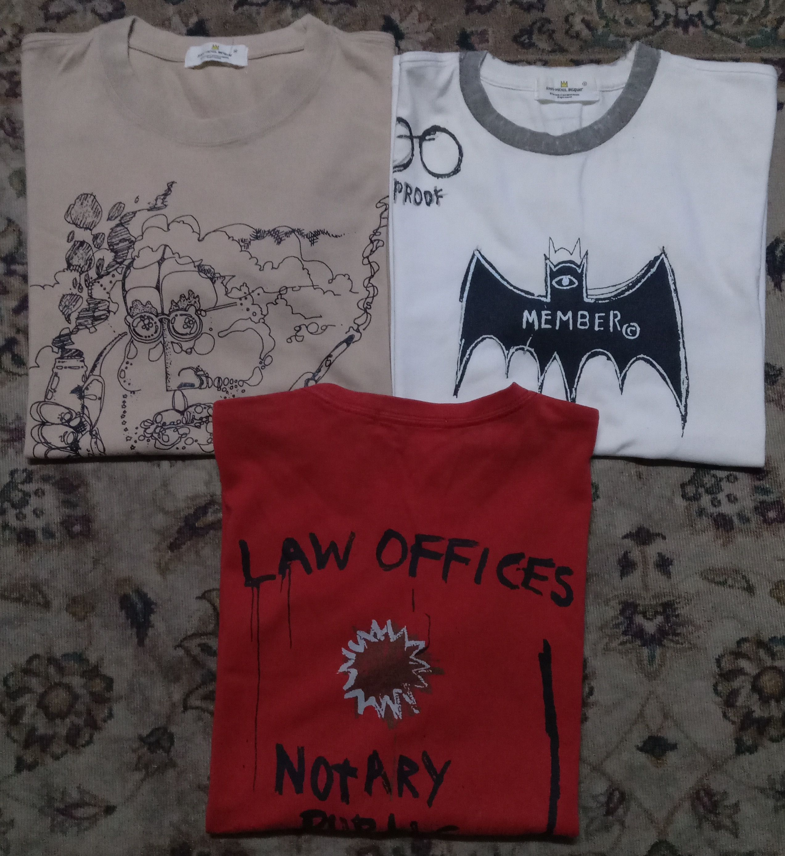 MoMA × Vintage Set of 3 vintage art J.M.Basquiat Tshirt Andy Warhol Size US M / EU 48-50 / 2 - 1 Thumbnail