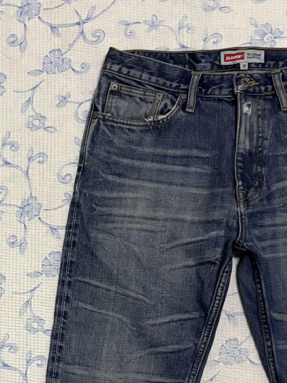 X-LARGE XLarge Streetwear Selvedge Distressed Denim Size US 32 / EU 48 - 4 Thumbnail
