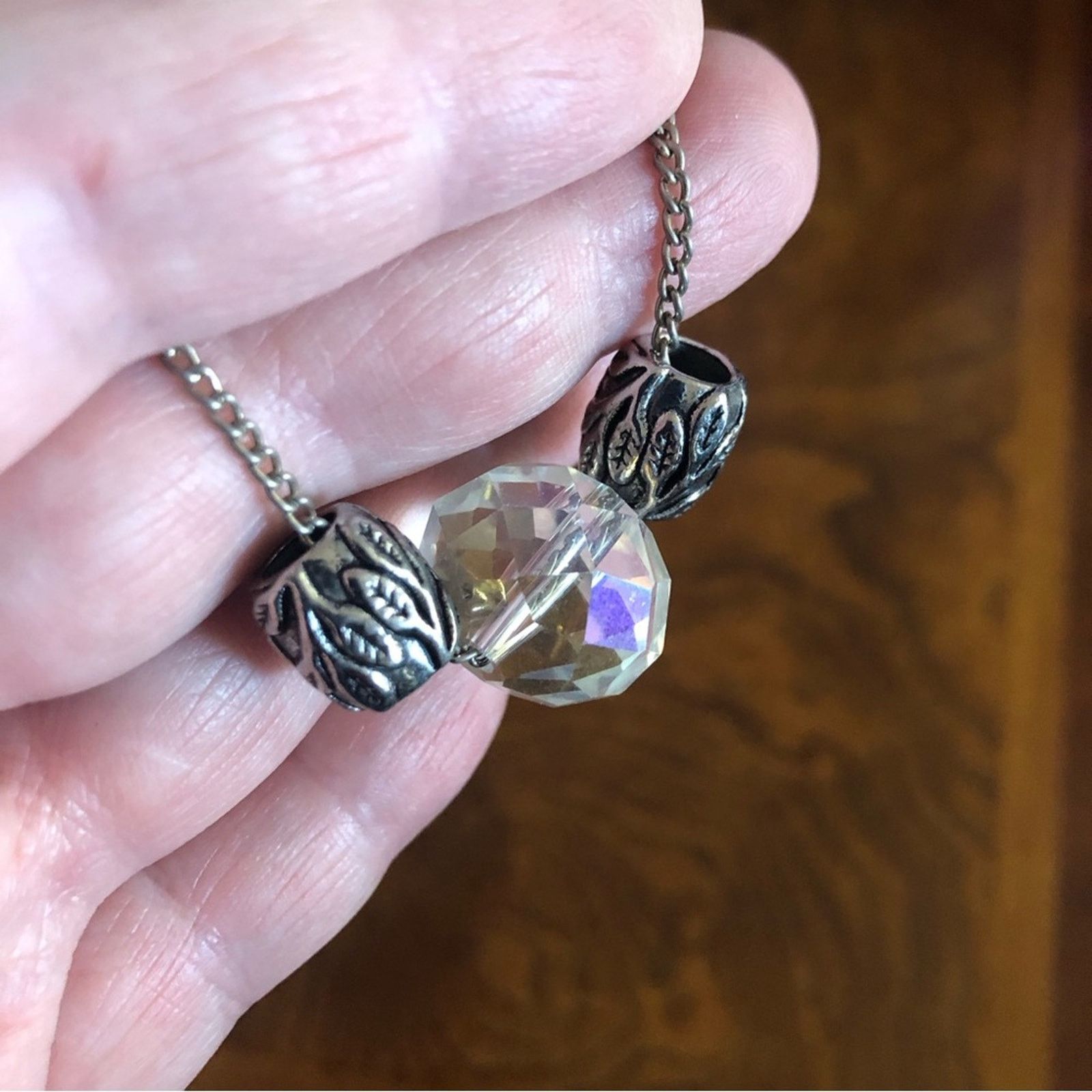 Vintage Vintage faceted aurora borealis crystal necklace Size ONE SIZE - 9 Thumbnail