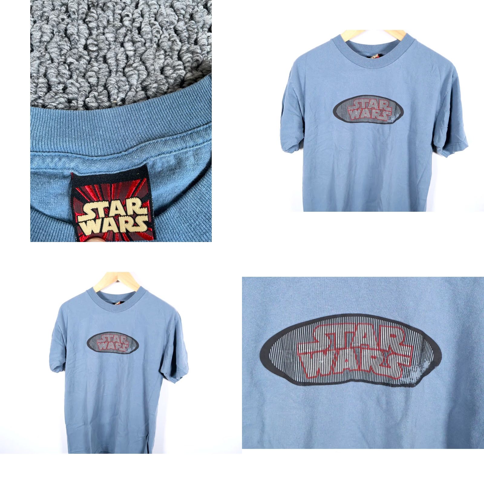 Star Wars VINTAGE Star Wars T-Shirt Mens M Double-Sided 1999 Episode 1 Graphic Print Blue Size US M / EU 48-50 / 2 - 8 Thumbnail