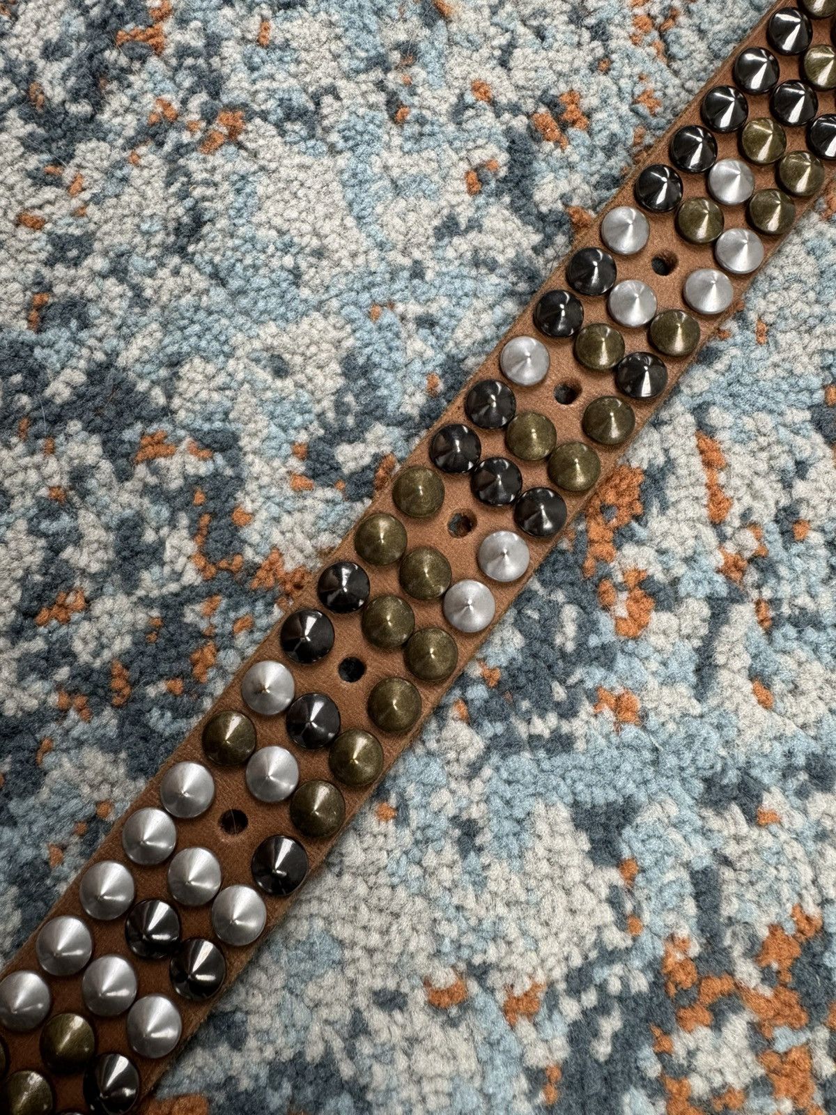 LIEBESKIND BERLIN Vintage Y2K Liebeskind real leather rivets studded belt Size ONE SIZE - 9 Thumbnail