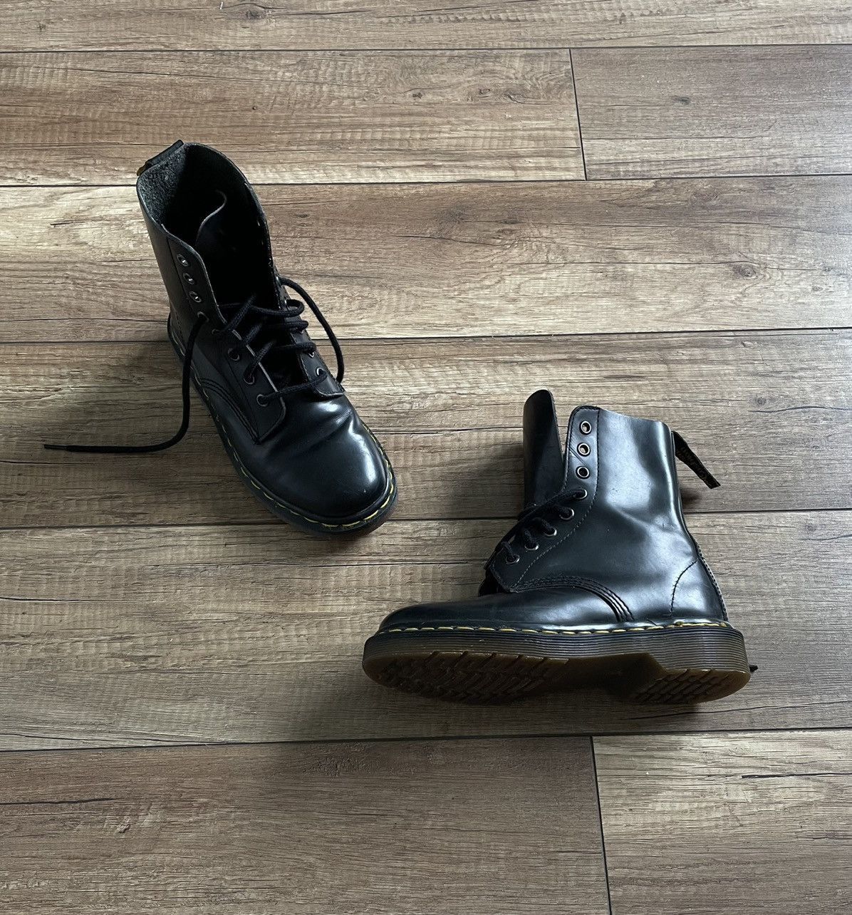 Dr. Martens Vintage Dr Martens mi England 7167 High Leather Boots Shoes Size US 5 / IT 35 - 3 Thumbnail