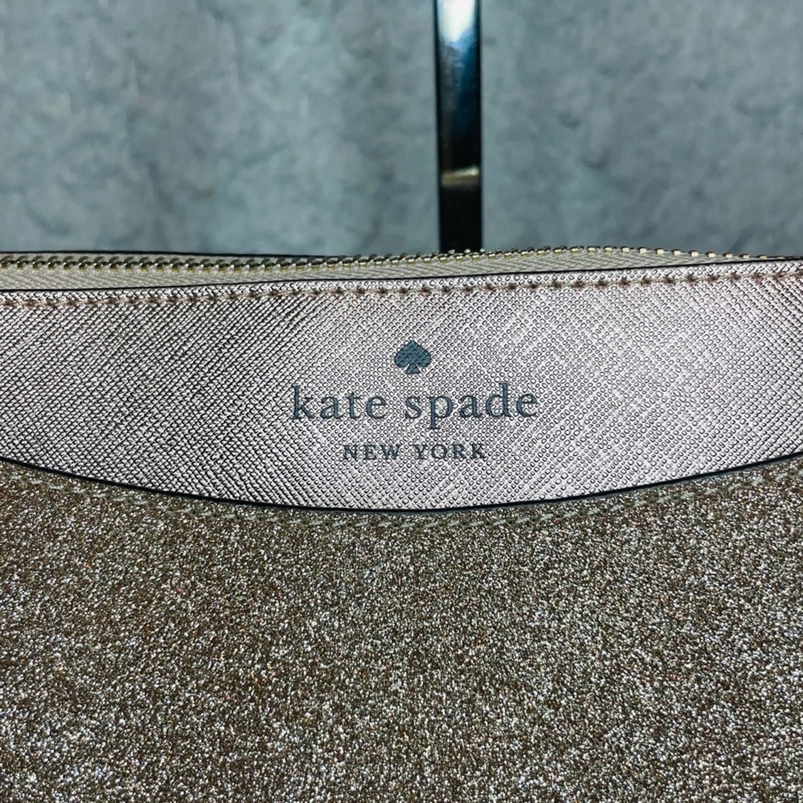 Kate Spade Kate Spade Rose Gold Glitter Zip Tote Bag Size ONE SIZE - 2 Thumbnail